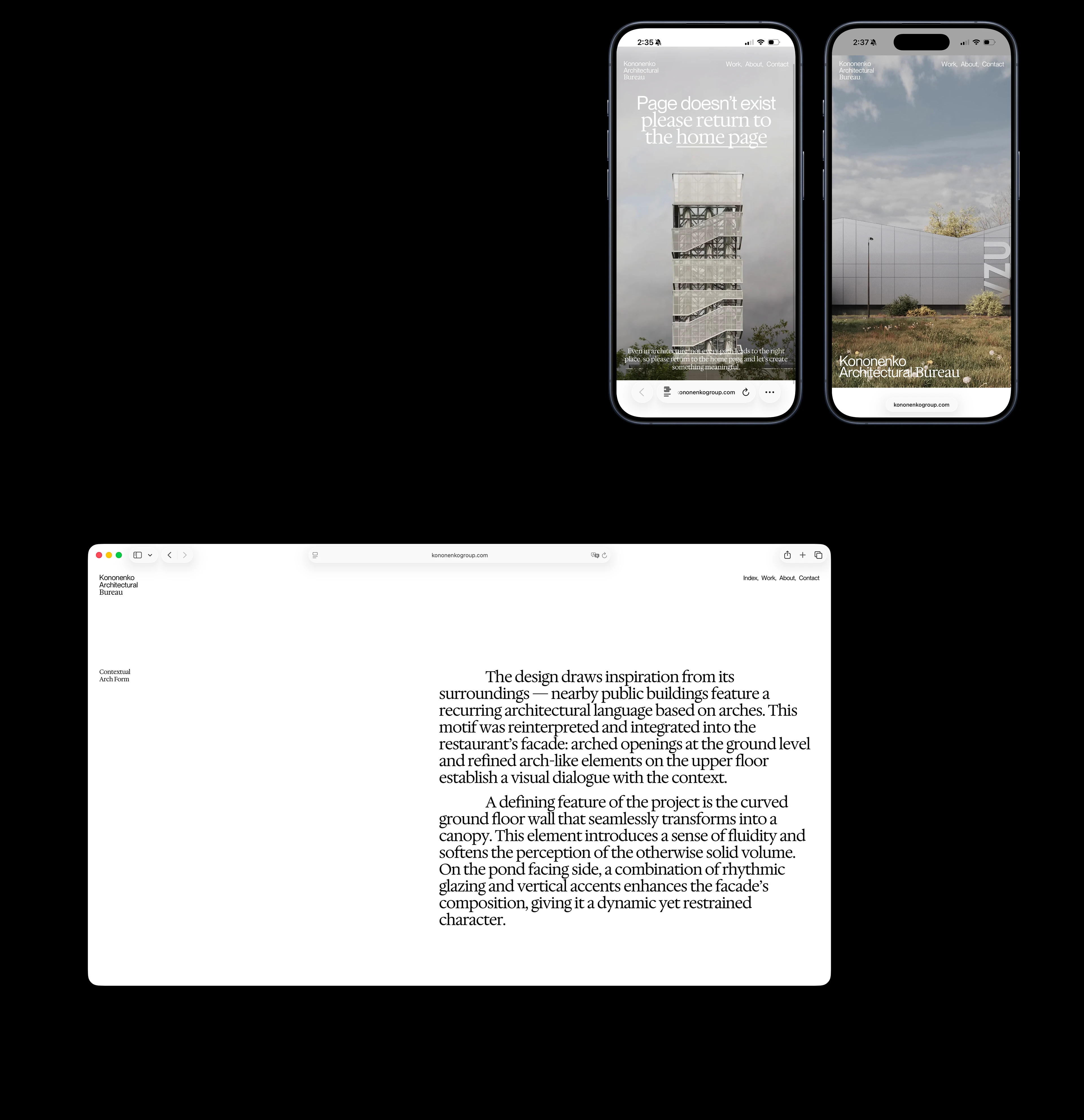 Kononenko Architectural Website — Изображение №24 — Интерфейсы, Брендинг на Dprofile