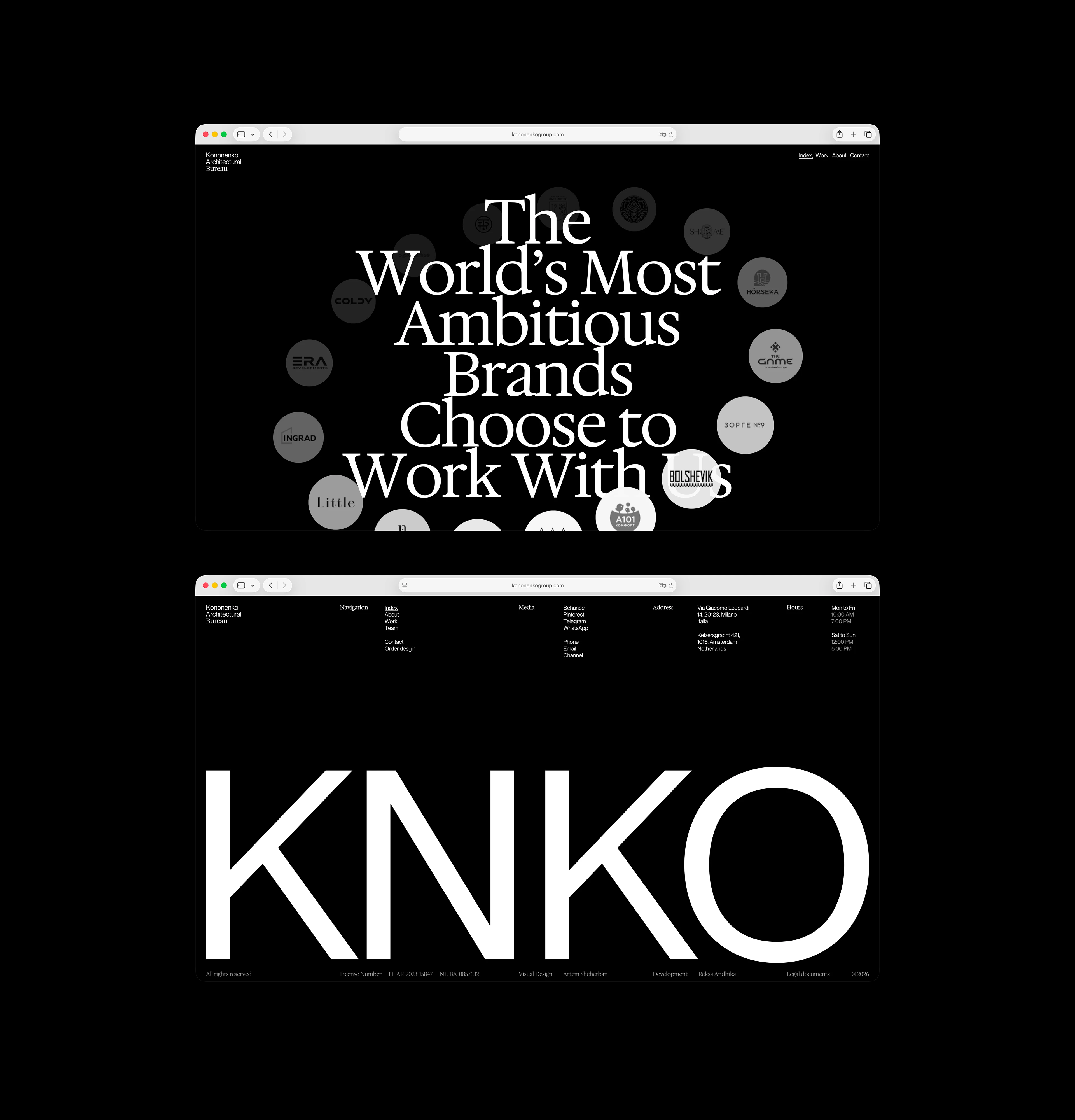 Kononenko Architectural Website — Изображение №20 — Интерфейсы, Брендинг на Dprofile