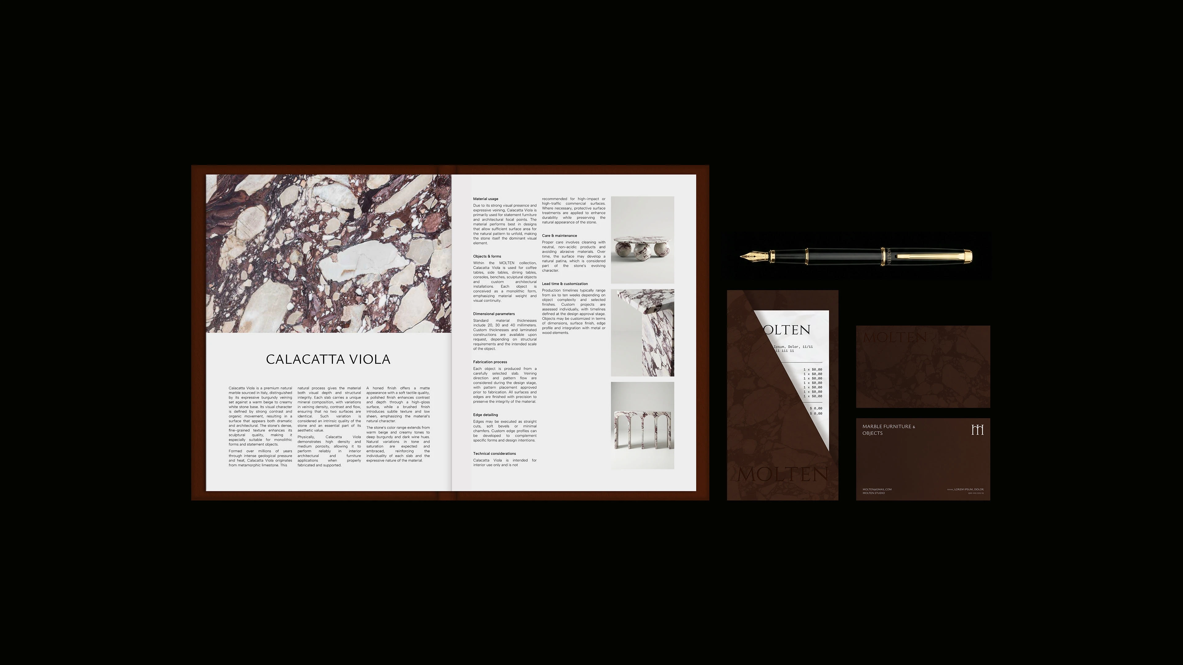 MOLTEN | Мебель из мрамора | Брендинг | Логотип — Изображение №9 — Брендинг, Графика на Dprofile