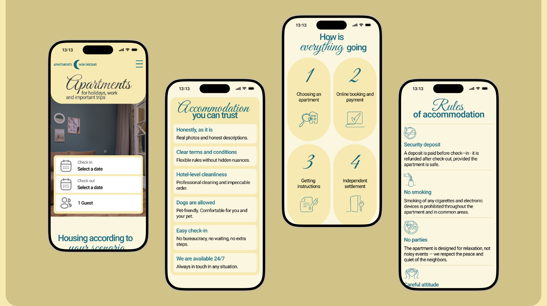 Апартаменты Сны Москвы — Изображение №5 — Интерфейсы, Брендинг на Dprofile