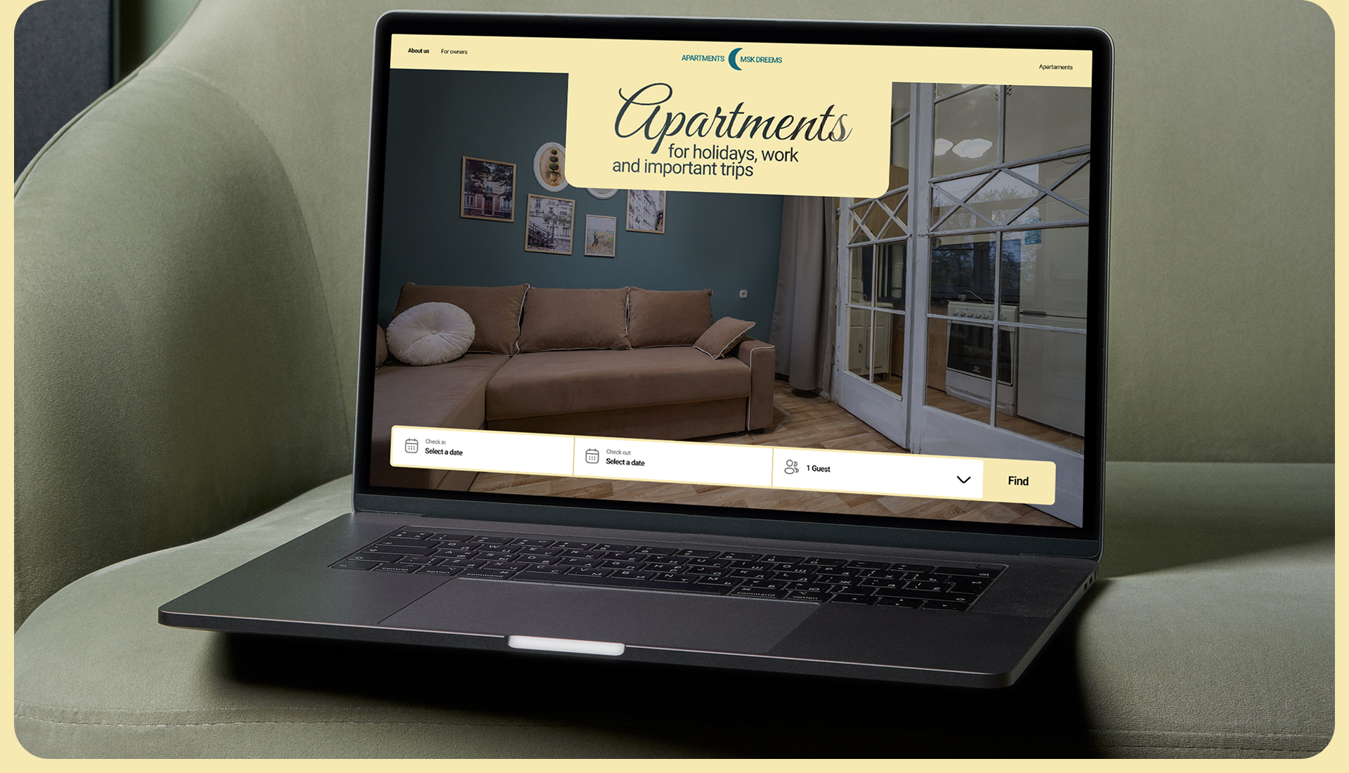 Апартаменты Сны Москвы — Изображение №3 — Интерфейсы, Брендинг на Dprofile