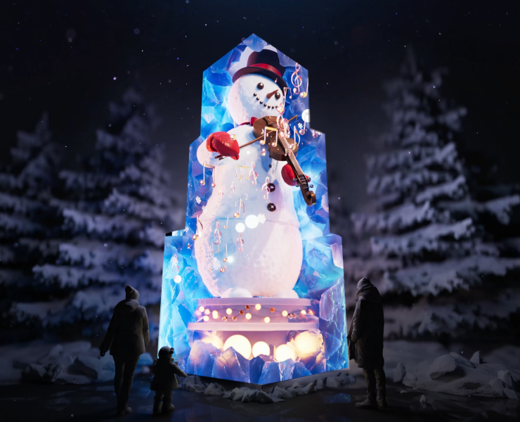 Мультимедийная инсталляция «Снеговик» на Dprofile