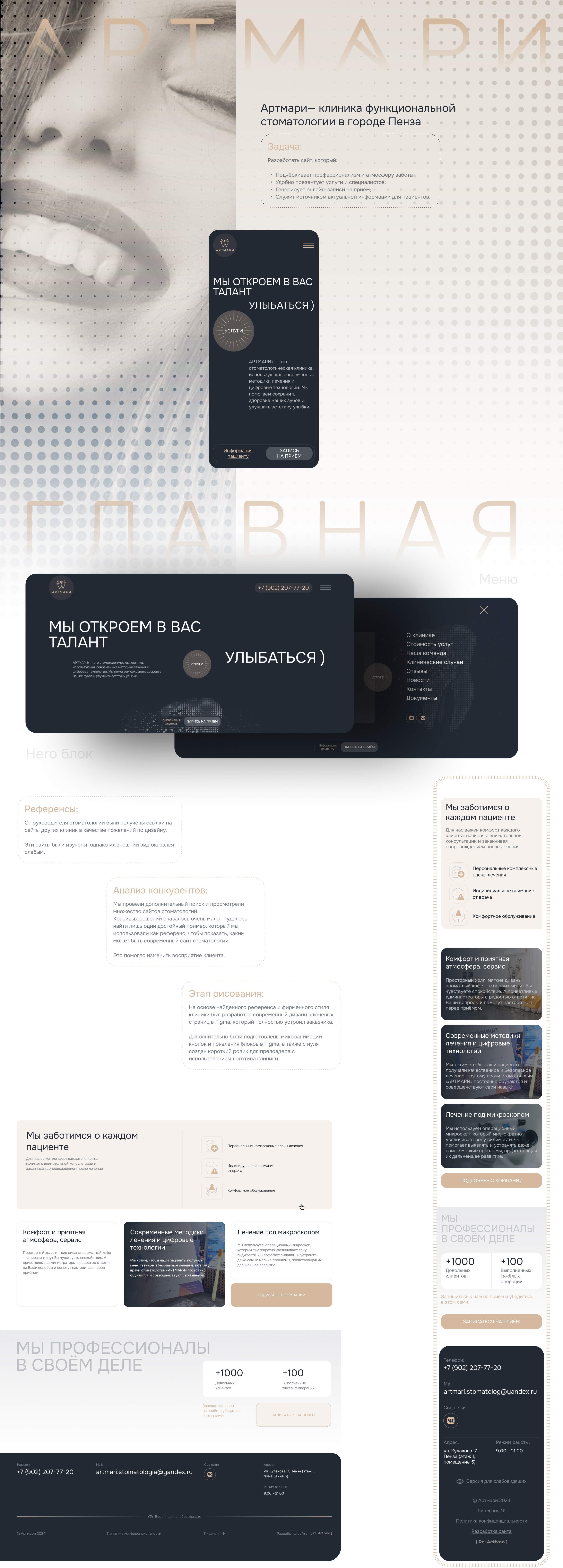 Артмари "Стоматология" — Изображение №1 — Интерфейсы, Брендинг на Dprofile