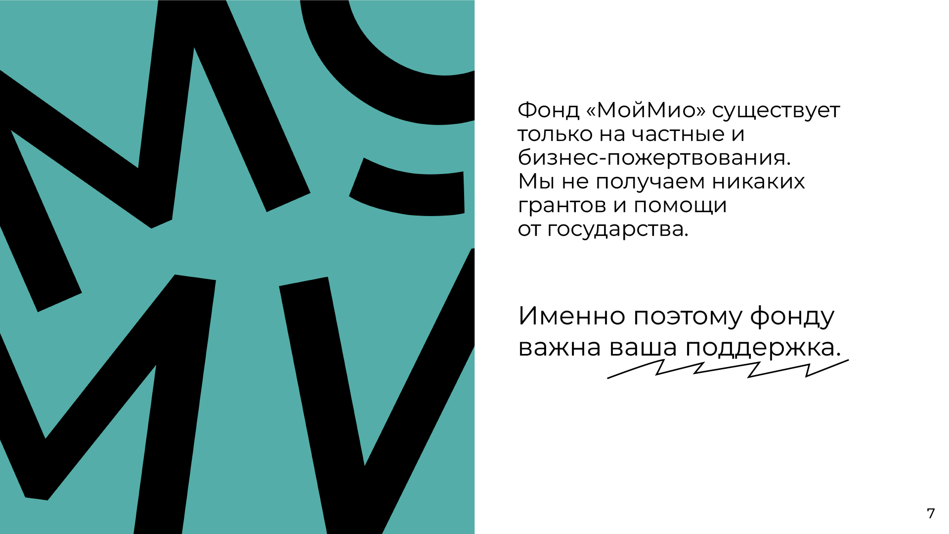 Дизайн презентации для благотворительного фонда «МойМио» — Изображение №7 — Маркетинг на Dprofile