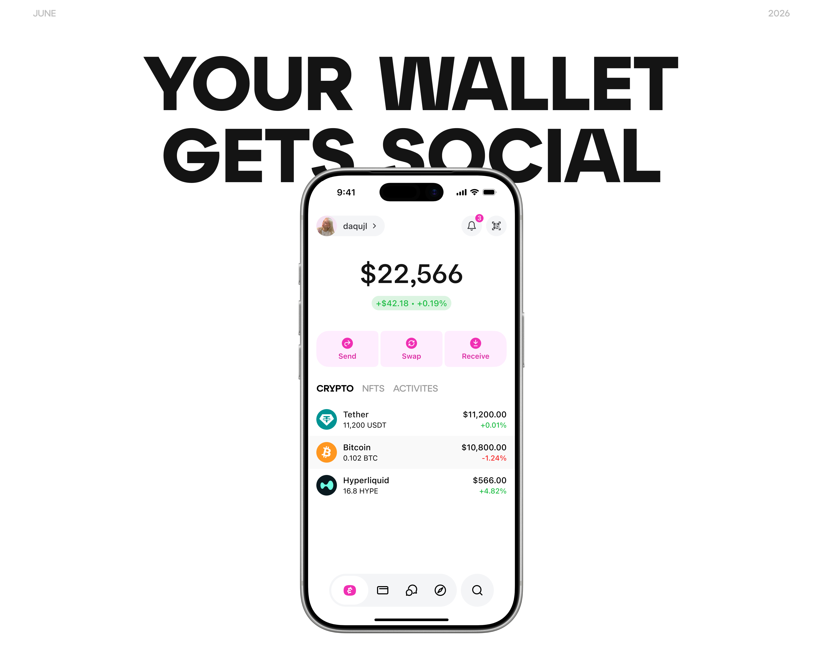 Moblé | Social Crypto Wallet — Изображение №1 — Интерфейсы, Брендинг на Dprofile