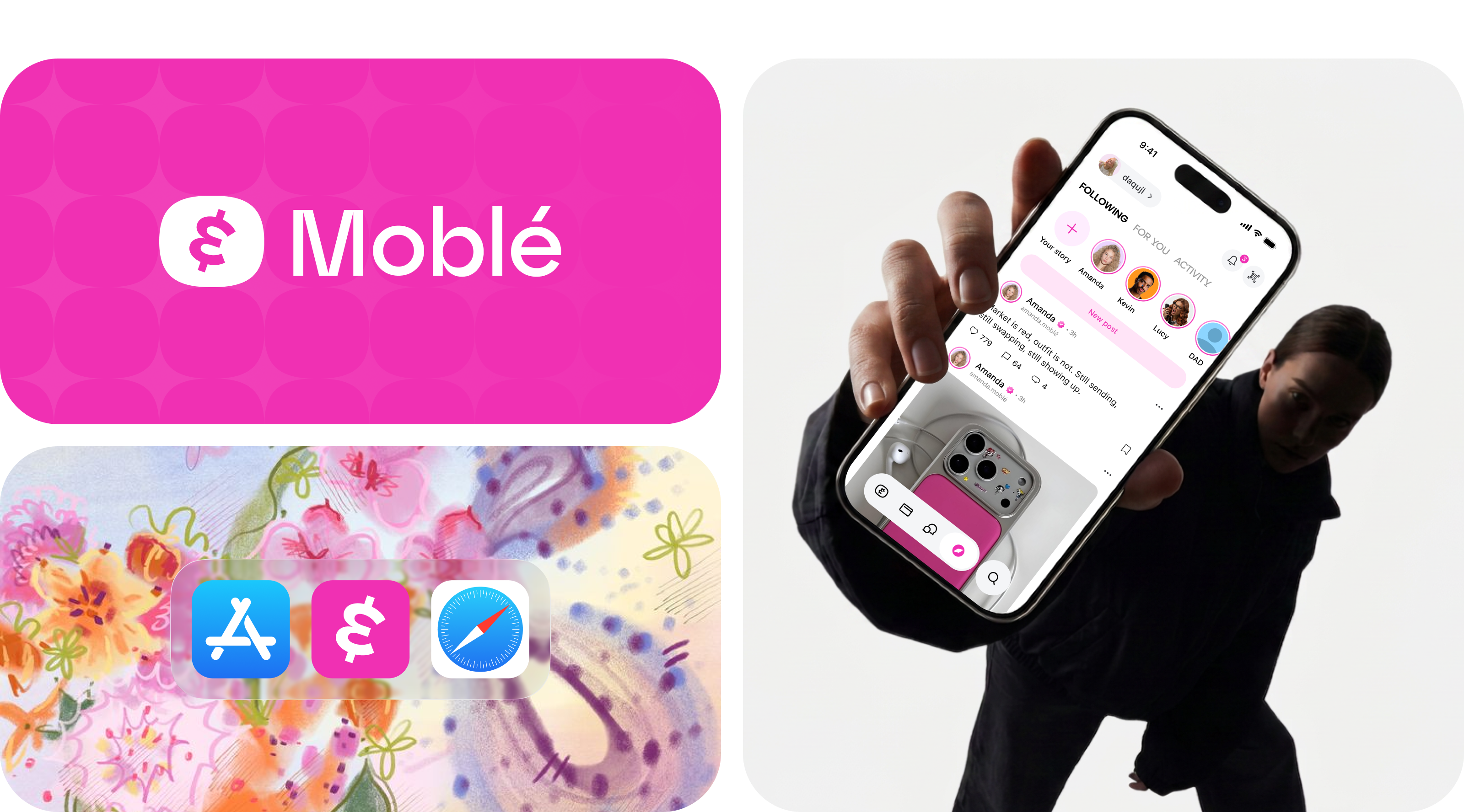 Moblé | Social Crypto Wallet — Изображение №2 — Интерфейсы, Брендинг на Dprofile