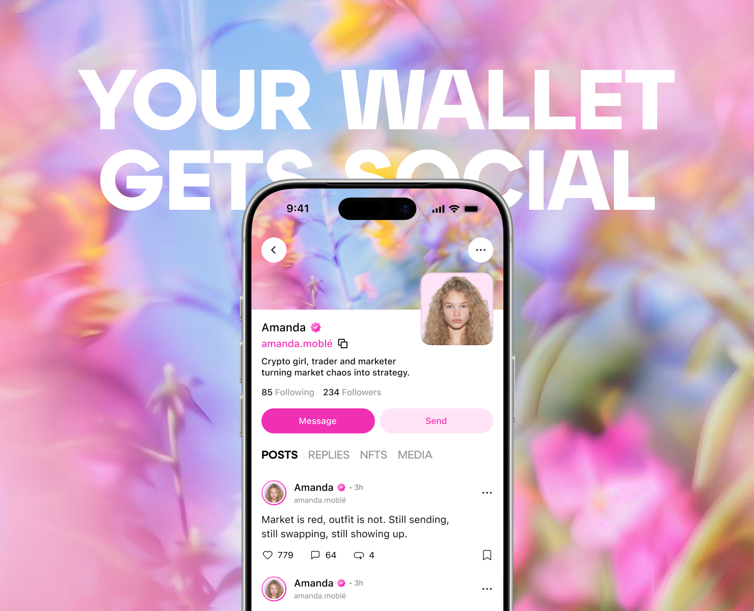 Moblé | Social Crypto Wallet — Интерфейсы, Брендинг на Dprofile