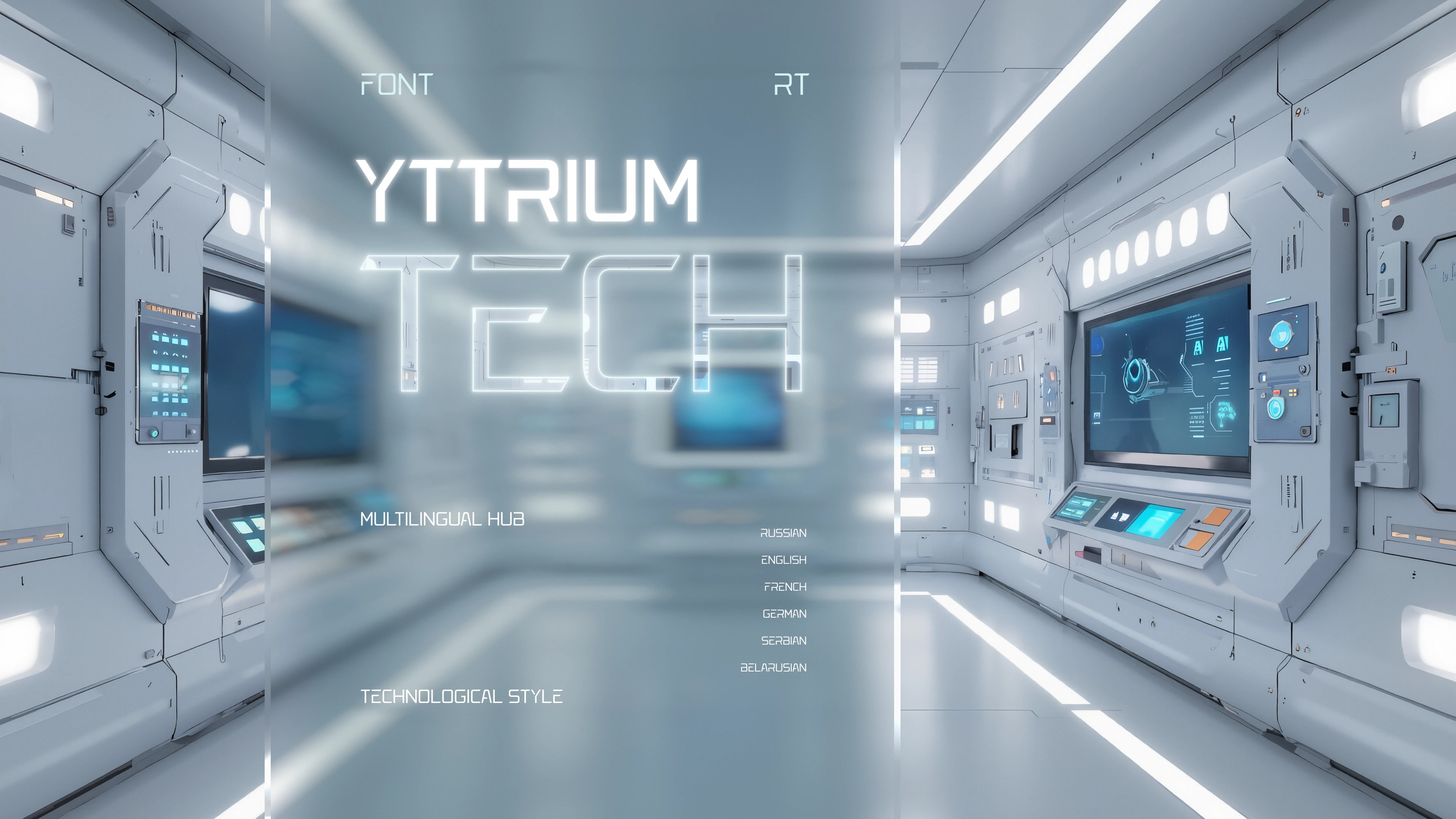 Шрифт RT YTTRIUM TECH — Изображение №1 — Графика на Dprofile