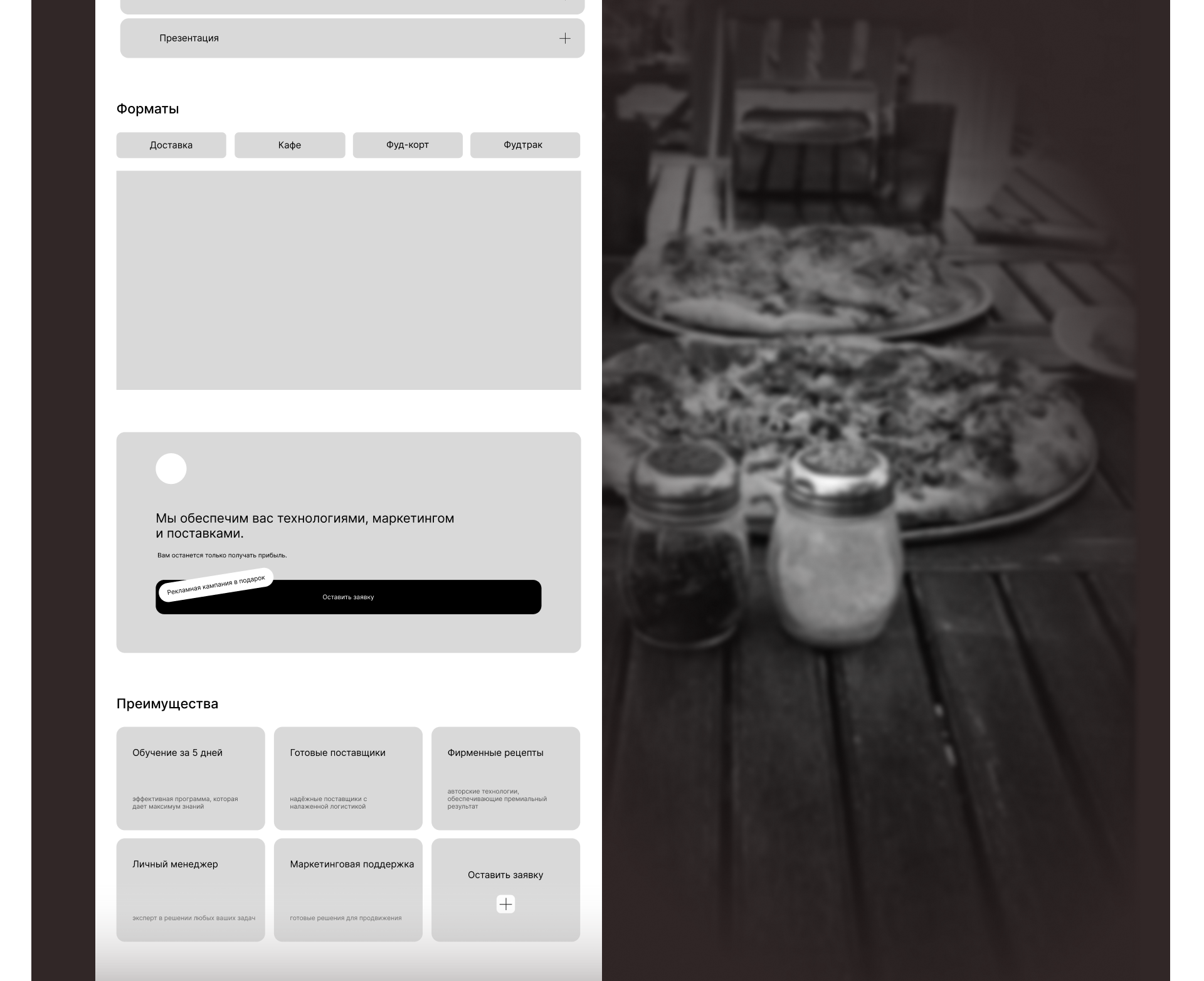 Сайт для франшизы пиццерий — Изображение №4 — Интерфейсы на Dprofile