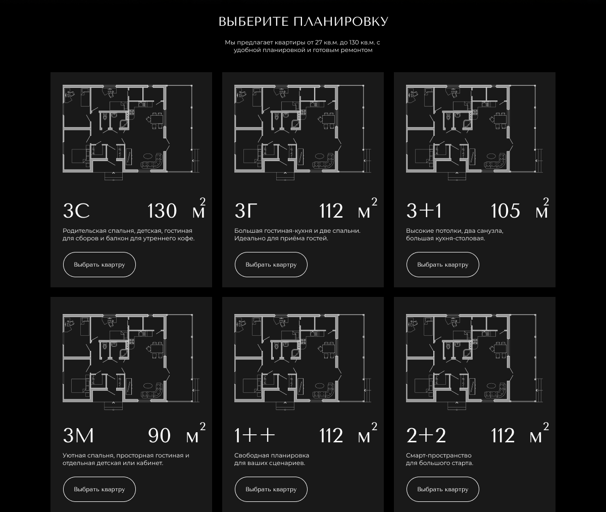 Сайт-визитка, посвященный открытию продаж ЖК Рассвет — Изображение №4 — Интерфейсы, Брендинг на Dprofile