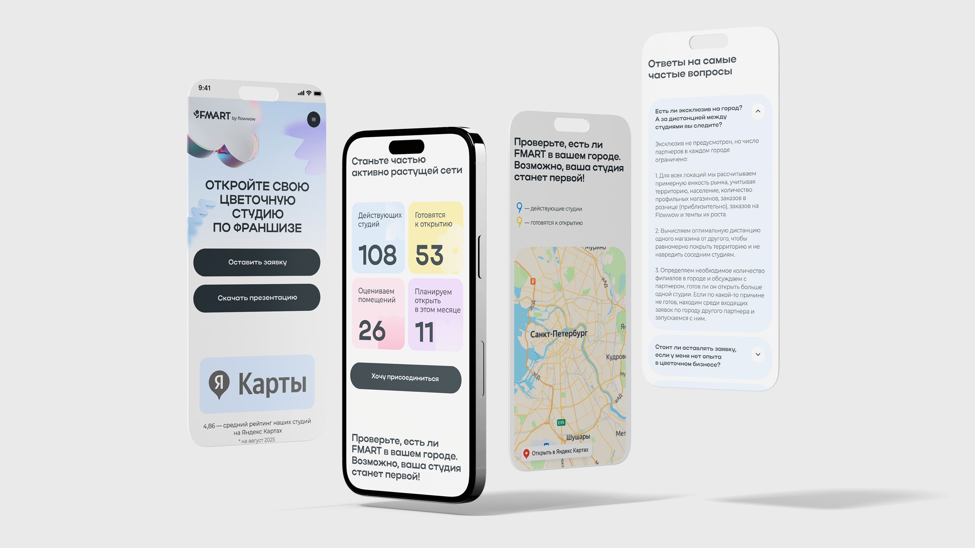 Лендинг для франшизы цветов и подарков — Изображение №9 — Интерфейсы, Брендинг на Dprofile