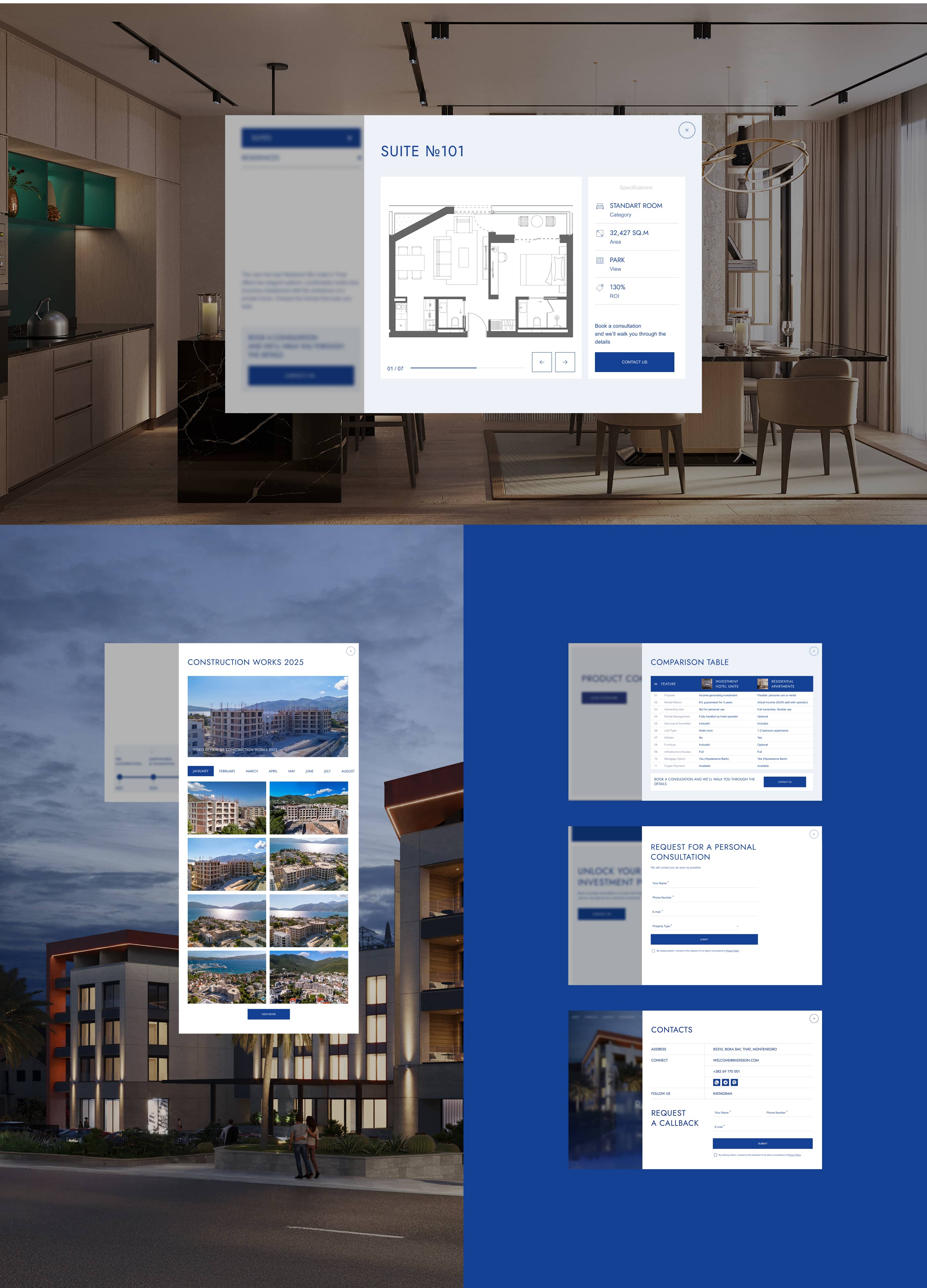 Премиальный комплекс отеля и резиденций — Изображение №7 — Интерфейсы на Dprofile