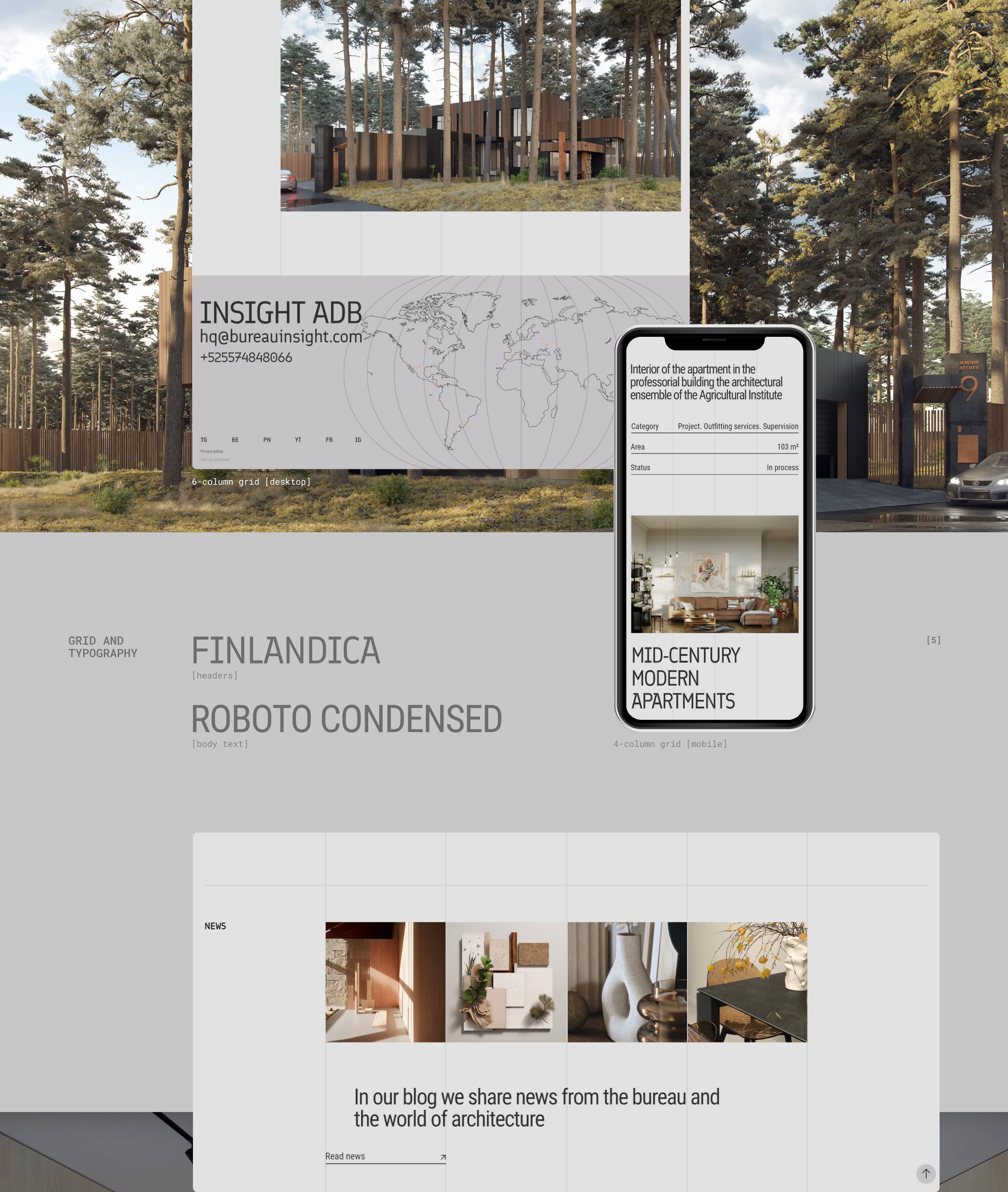 Многостраничный сайт для архитектурного бюро — Изображение №7 — Интерфейсы, Анимация на Dprofile