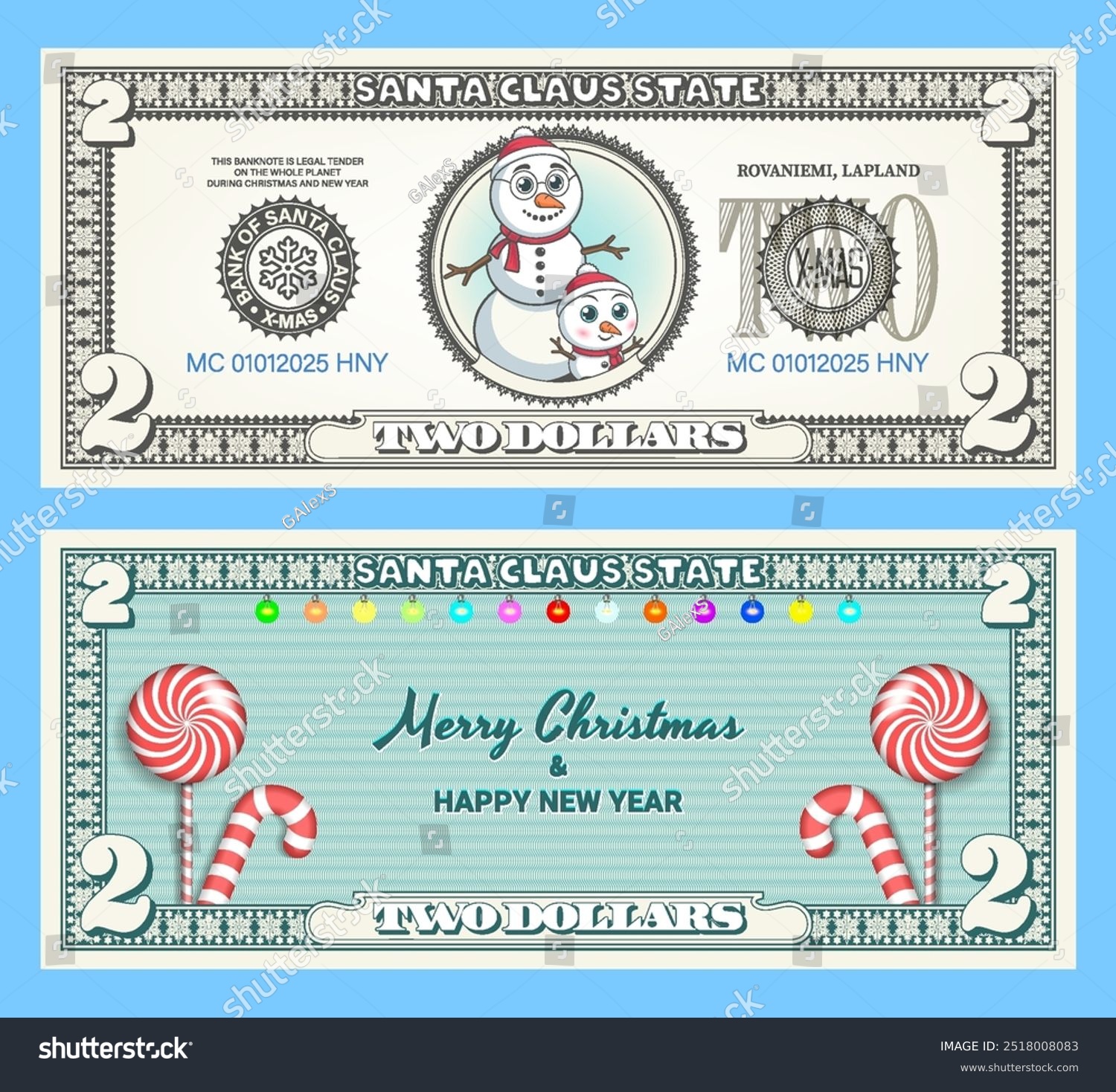 Векторные Рождественские деньги. Набор — Изображение №2 — Иллюстрация на Dprofile