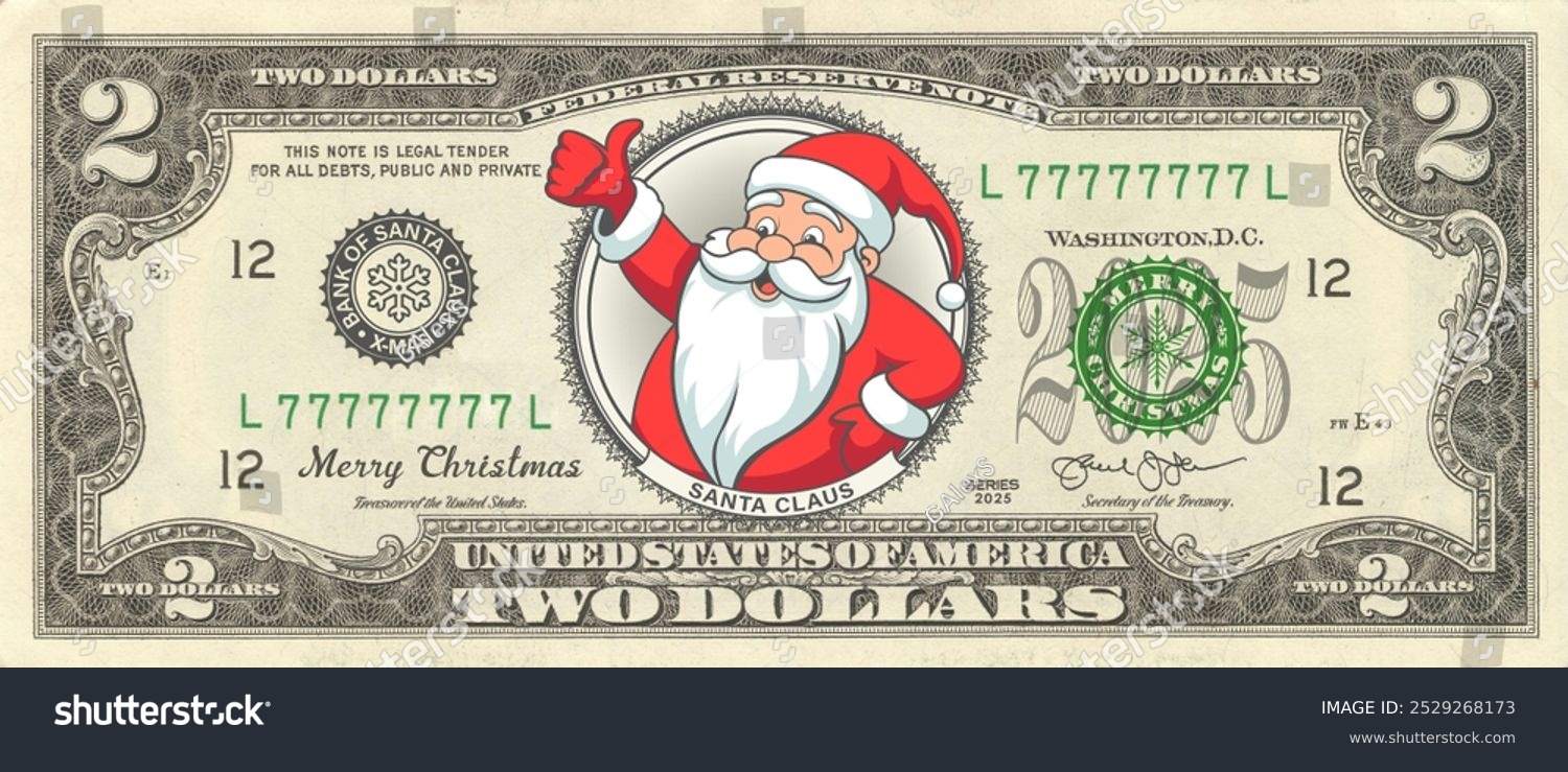 Новогодние и Рождественские банкноты.ньги — Изображение №2 — Иллюстрация на Dprofile