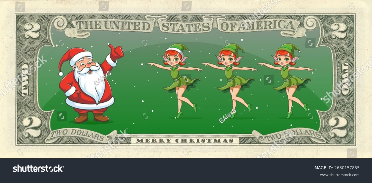 Новогодние и Рождественские банкноты.ньги — Изображение №3 — Иллюстрация на Dprofile