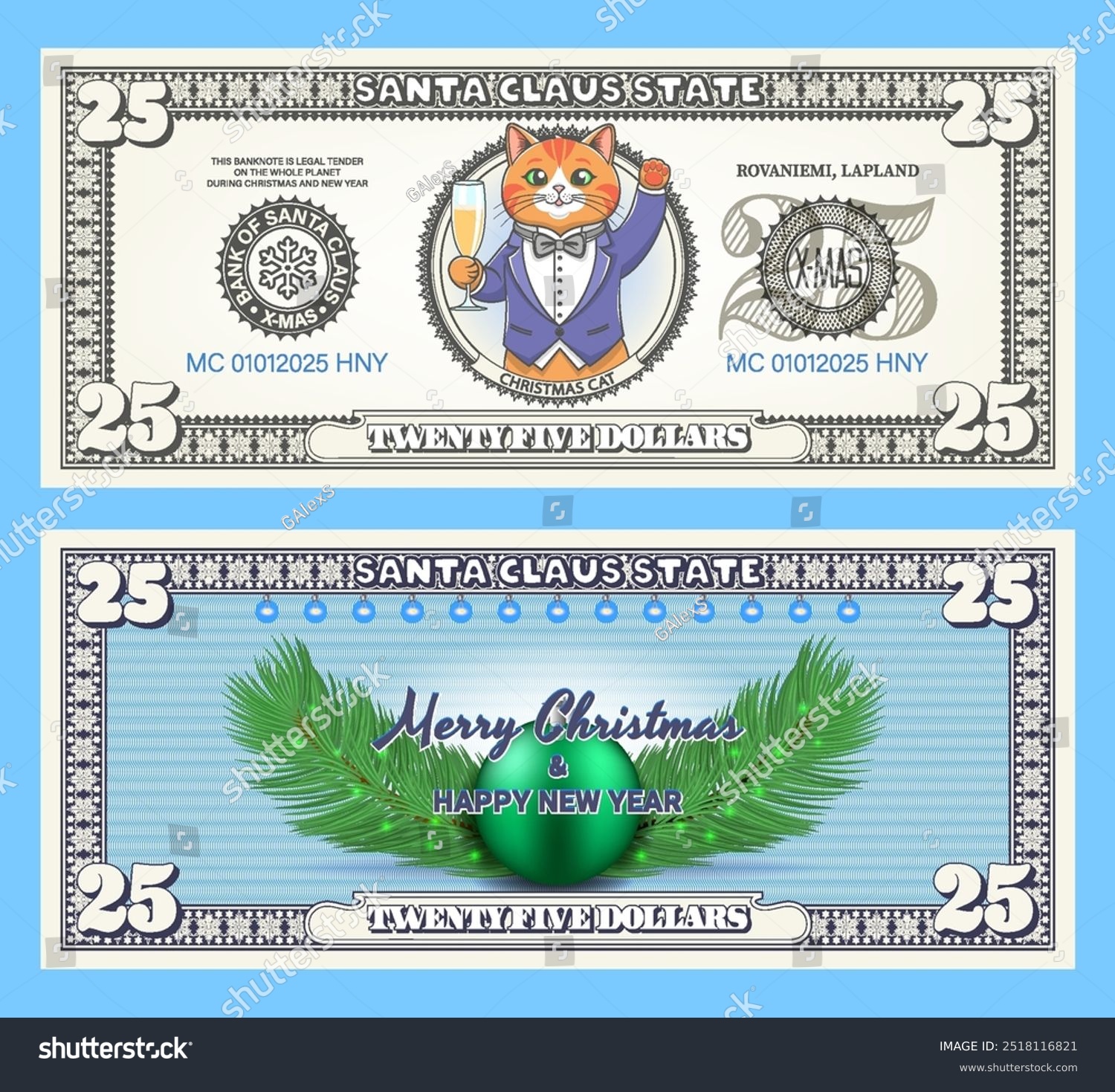 Векторные Рождественские деньги. Набор — Изображение №6 — Иллюстрация на Dprofile