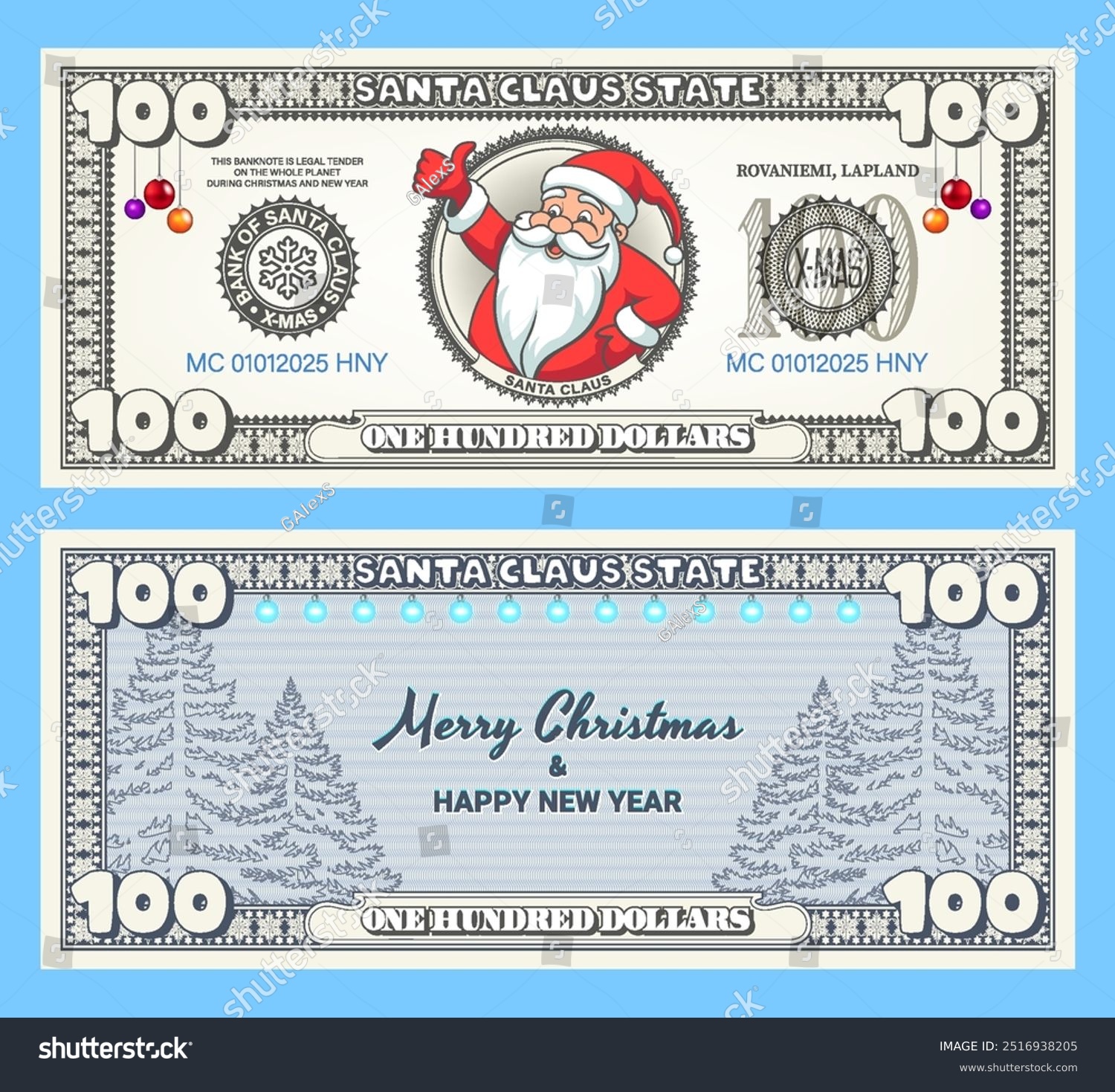 Векторные Рождественские деньги. Набор — Изображение №8 — Иллюстрация на Dprofile