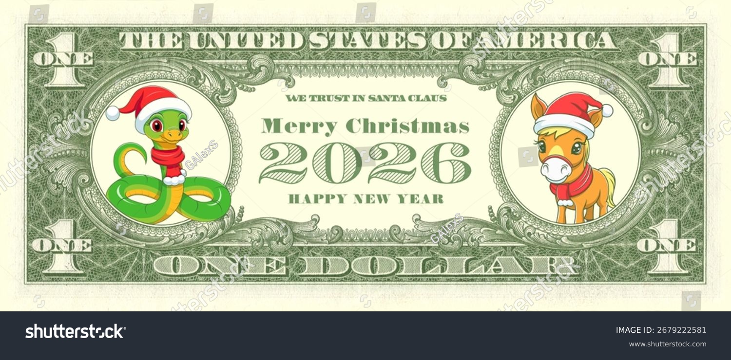 Новогодние и Рождественские банкноты.ньги — Изображение №1 — Иллюстрация на Dprofile
