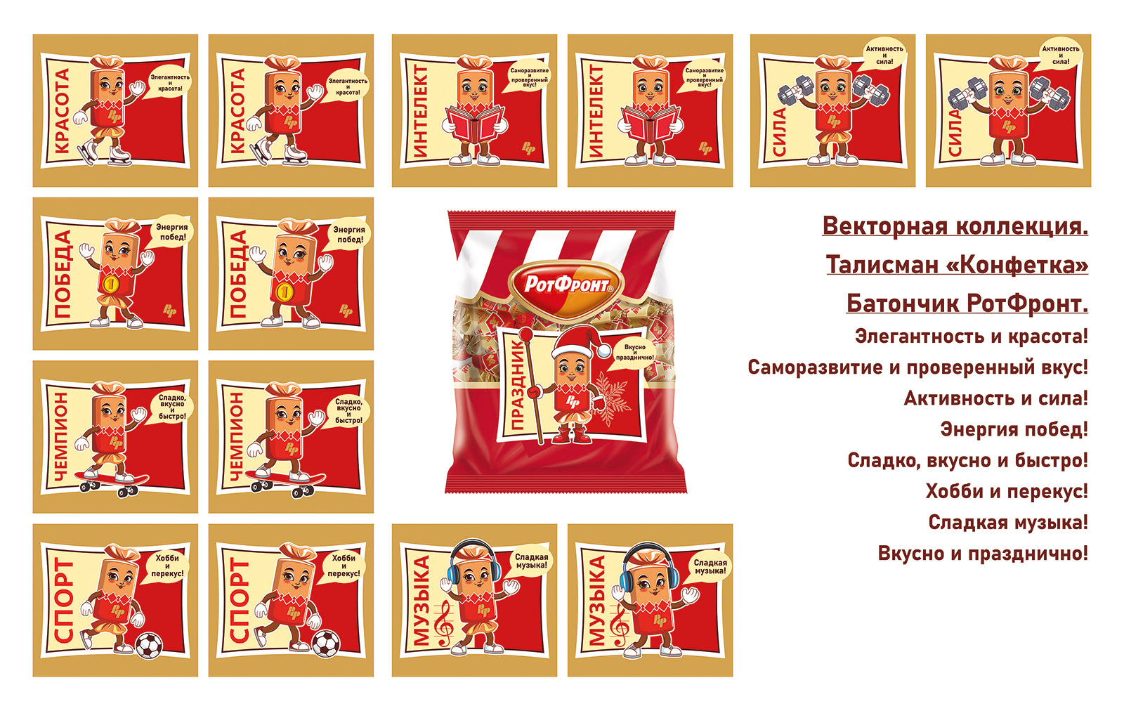 Талисман маскот мульт конфета батончик РотФронт (новая) — Изображение №1 — Интерфейсы, Иллюстрация на Dprofile
