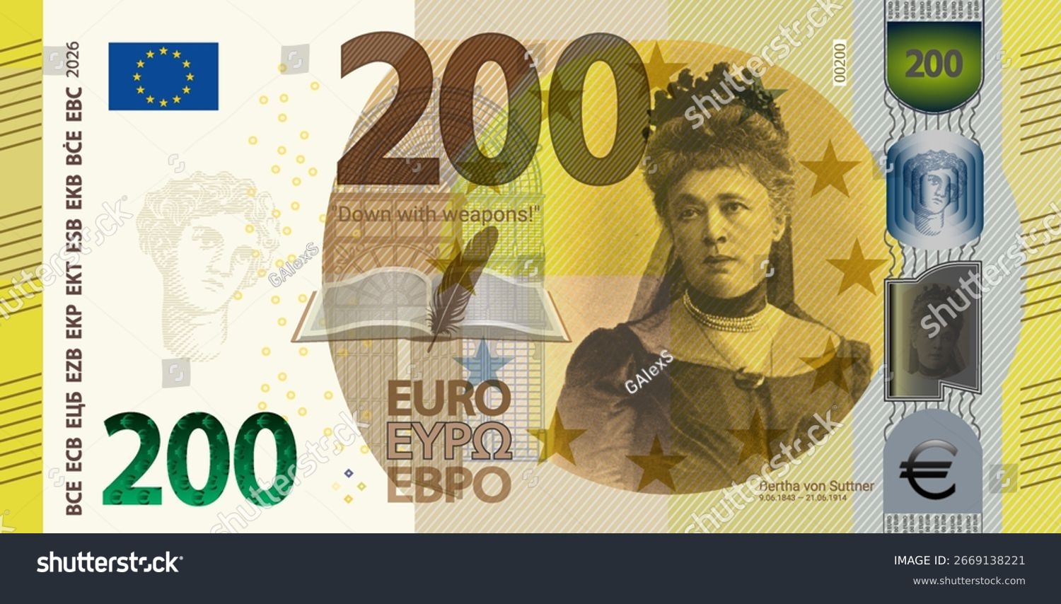 Векторный набор новых евробанкнот Европы — Изображение №6 — Иллюстрация на Dprofile