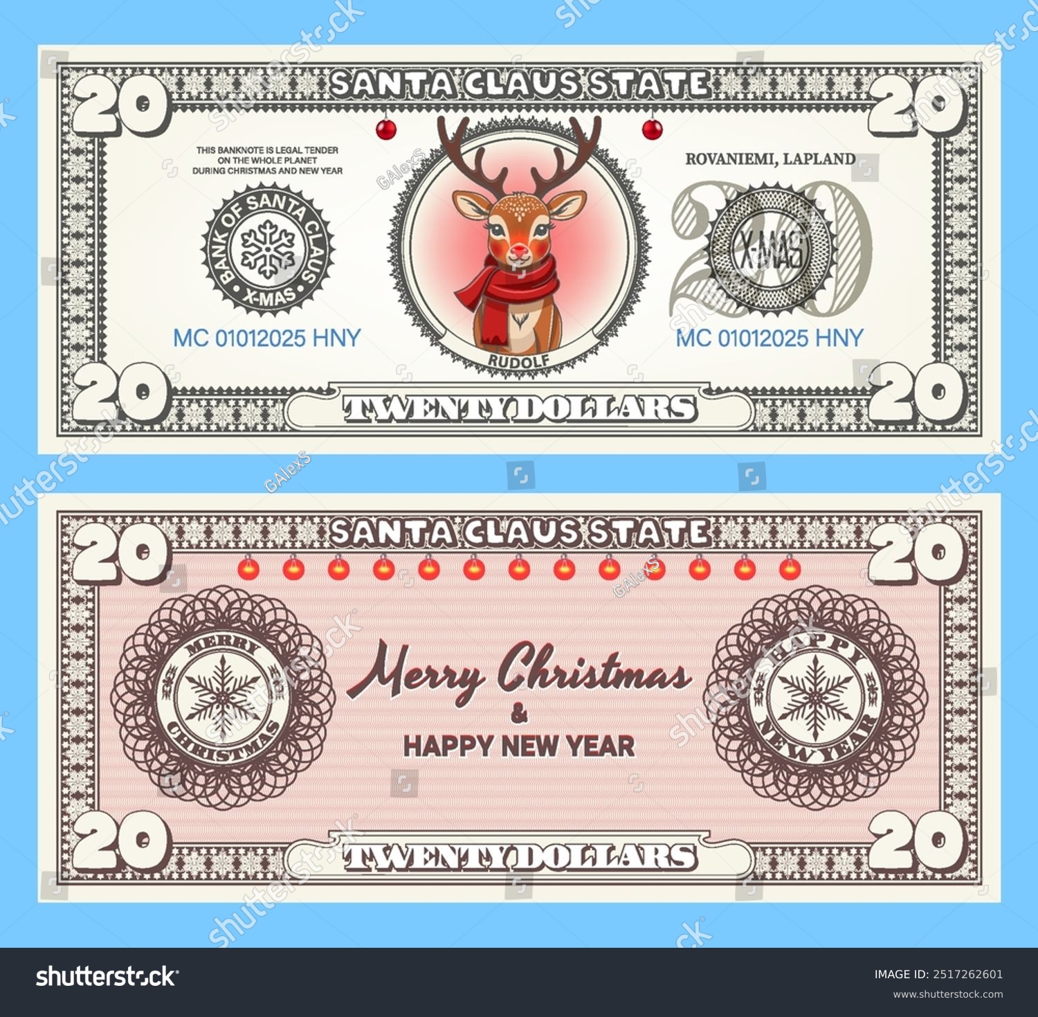 Векторные Рождественские деньги. Набор — Изображение №5 — Иллюстрация на Dprofile