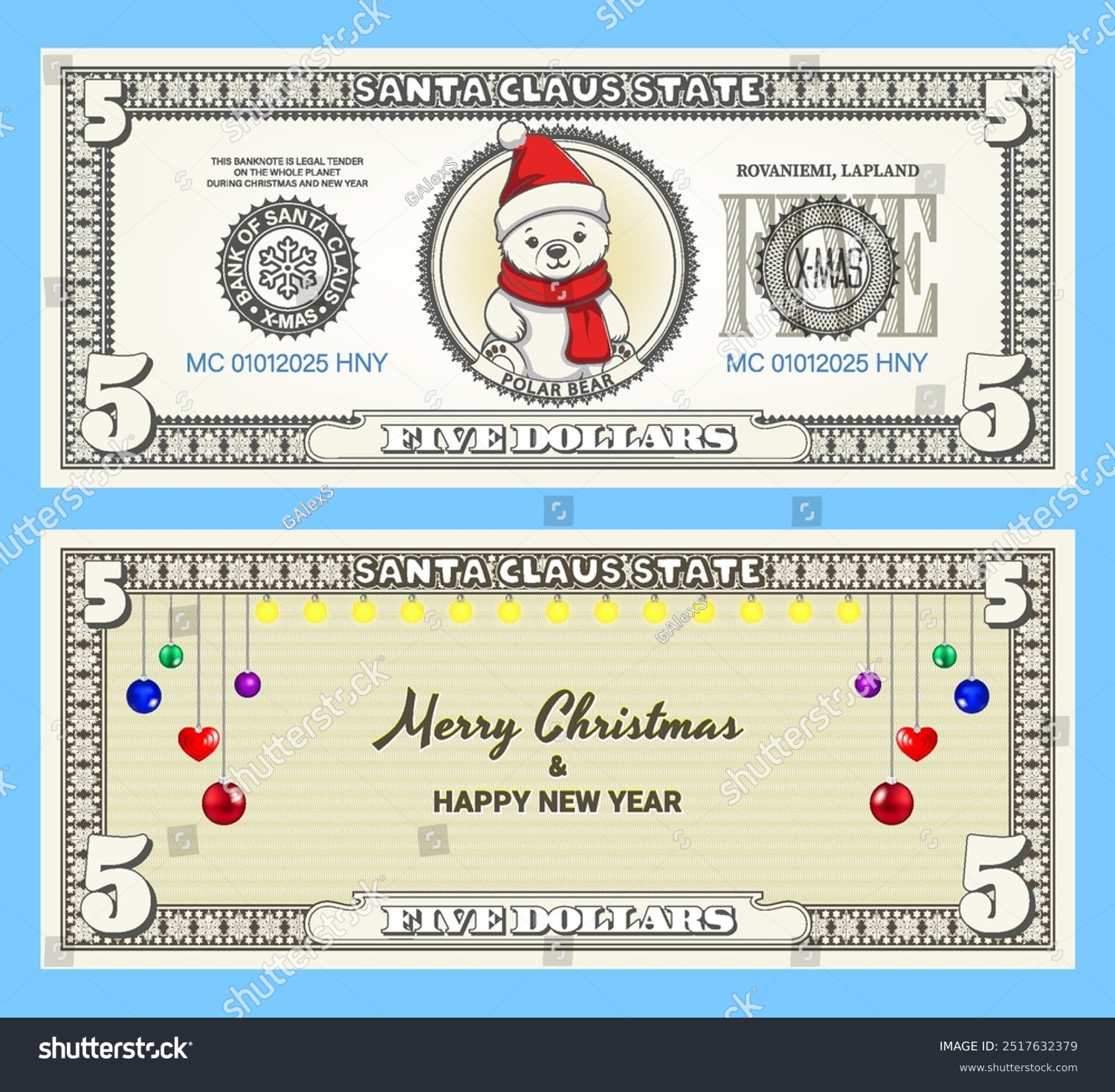 Векторные Рождественские деньги. Набор — Изображение №3 — Иллюстрация на Dprofile