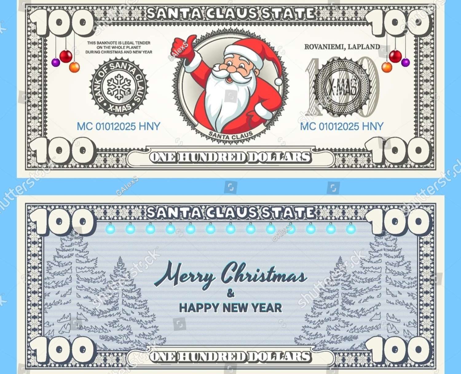 Векторные Рождественские деньги. Набор — Иллюстрация на Dprofile