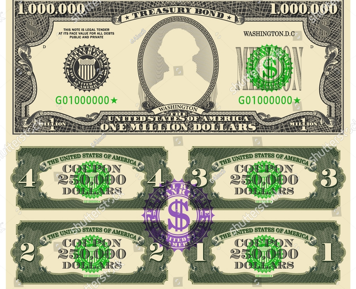 Векторные казначейские облигации — Иллюстрация на Dprofile