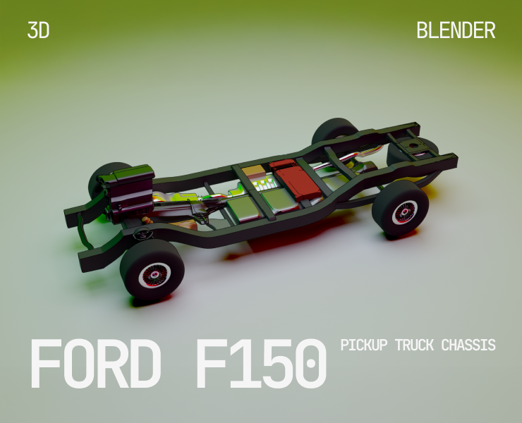 Ford F150 pickup truck chassis — 3D на Dprofile
