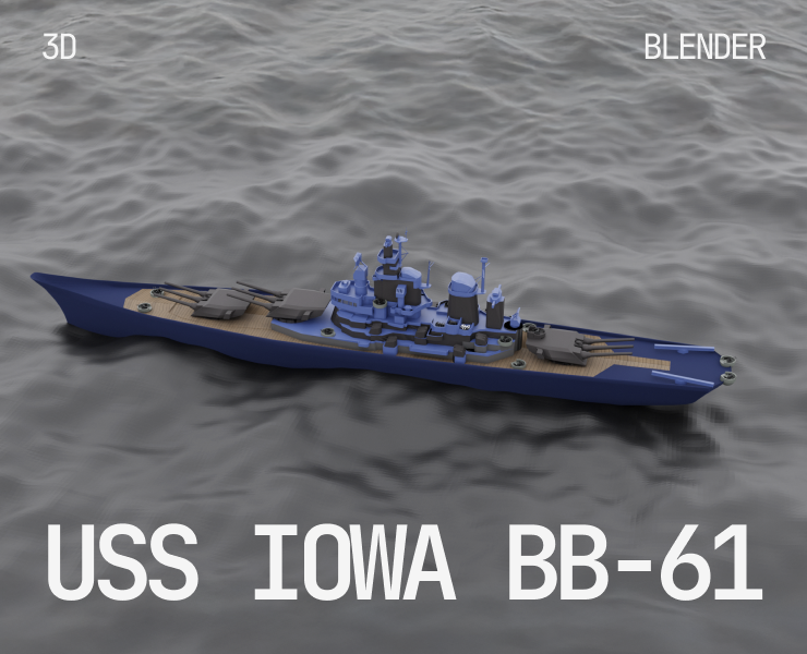 USS Iowa BB-61 — 3D на Dprofile