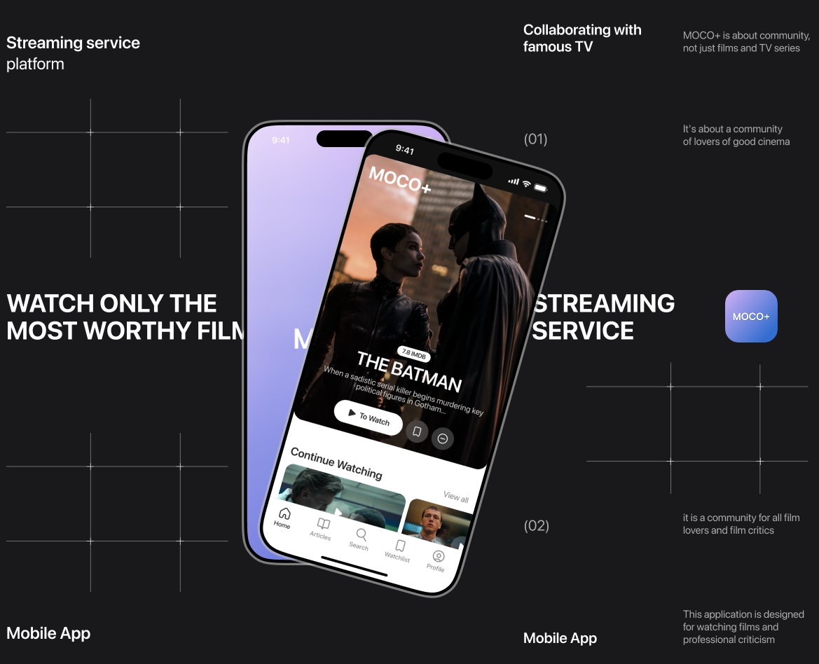 Moco TV - Streaming Service App на Dprofile