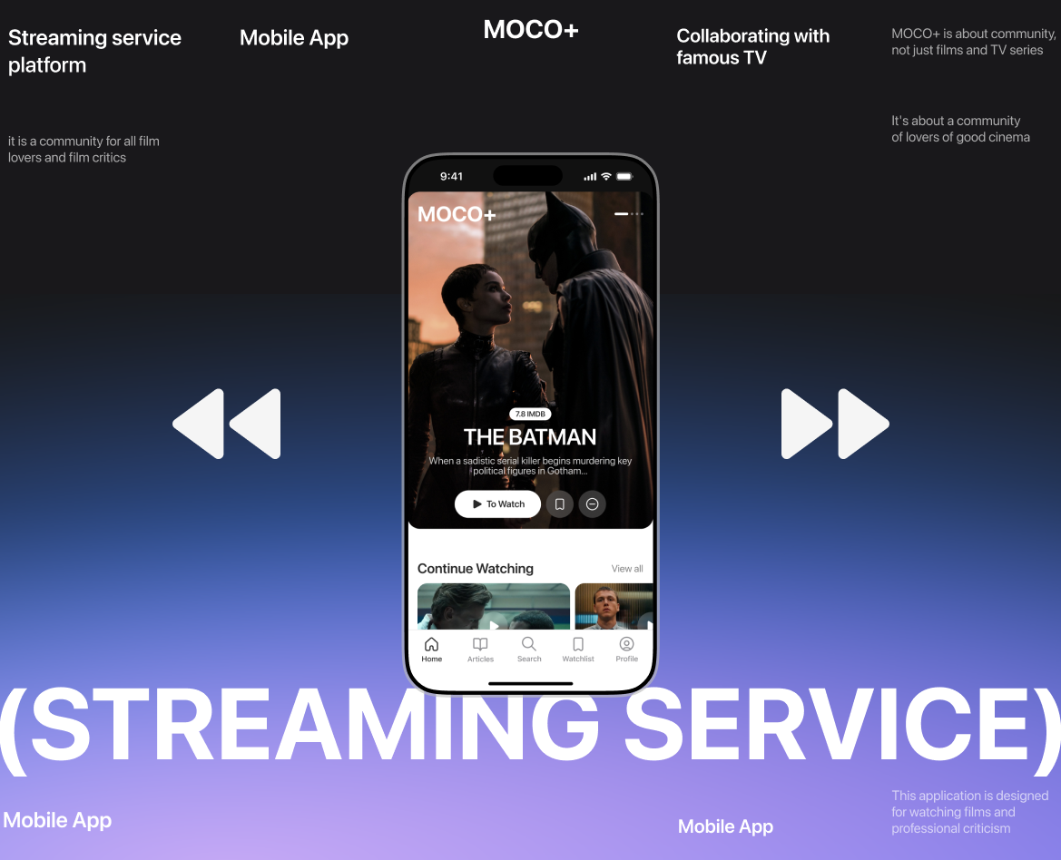 Moco TV - Streaming Service App на Dprofile