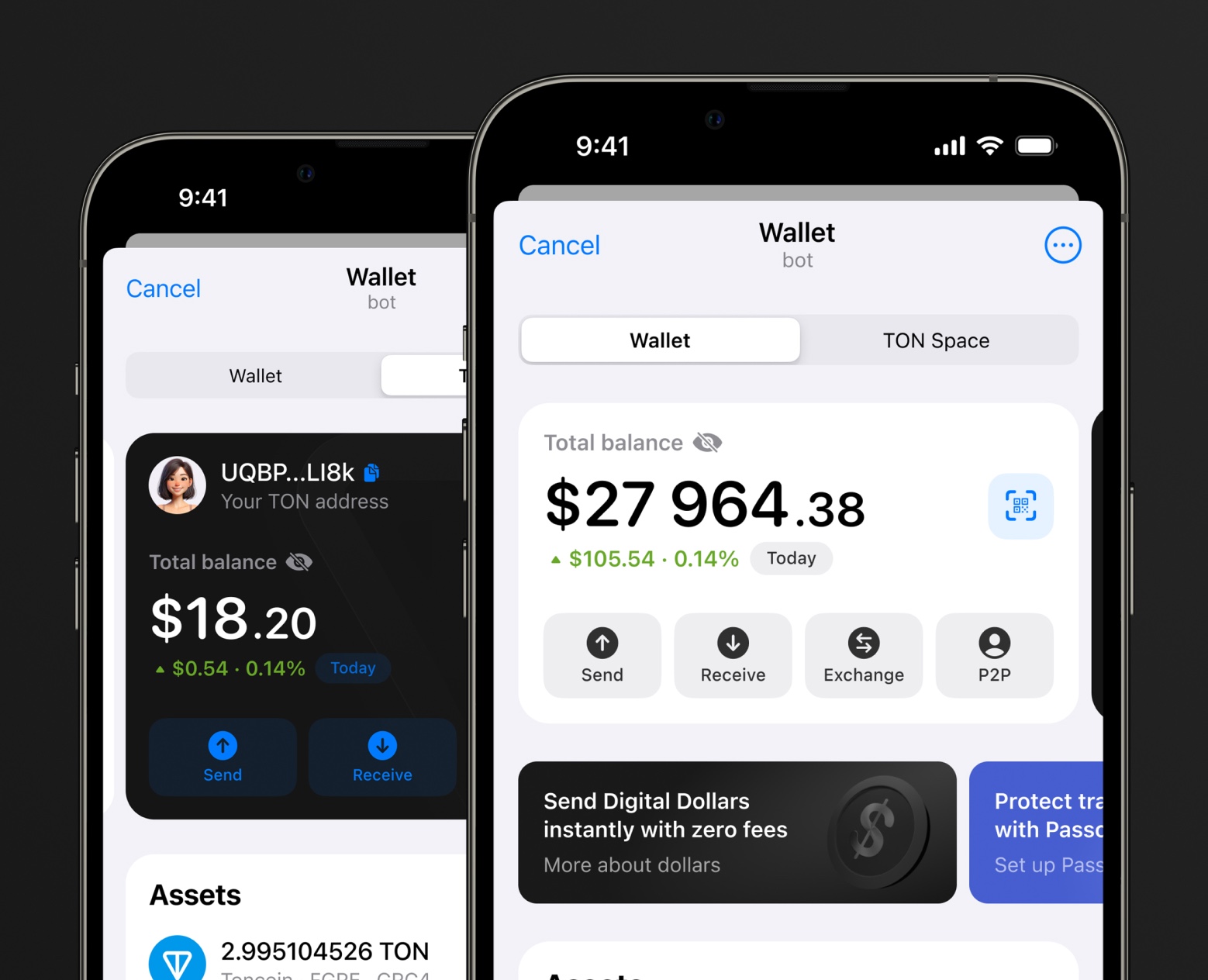 Редизайн приложения Wallet для Telegram — Интерфейсы на Dprofile