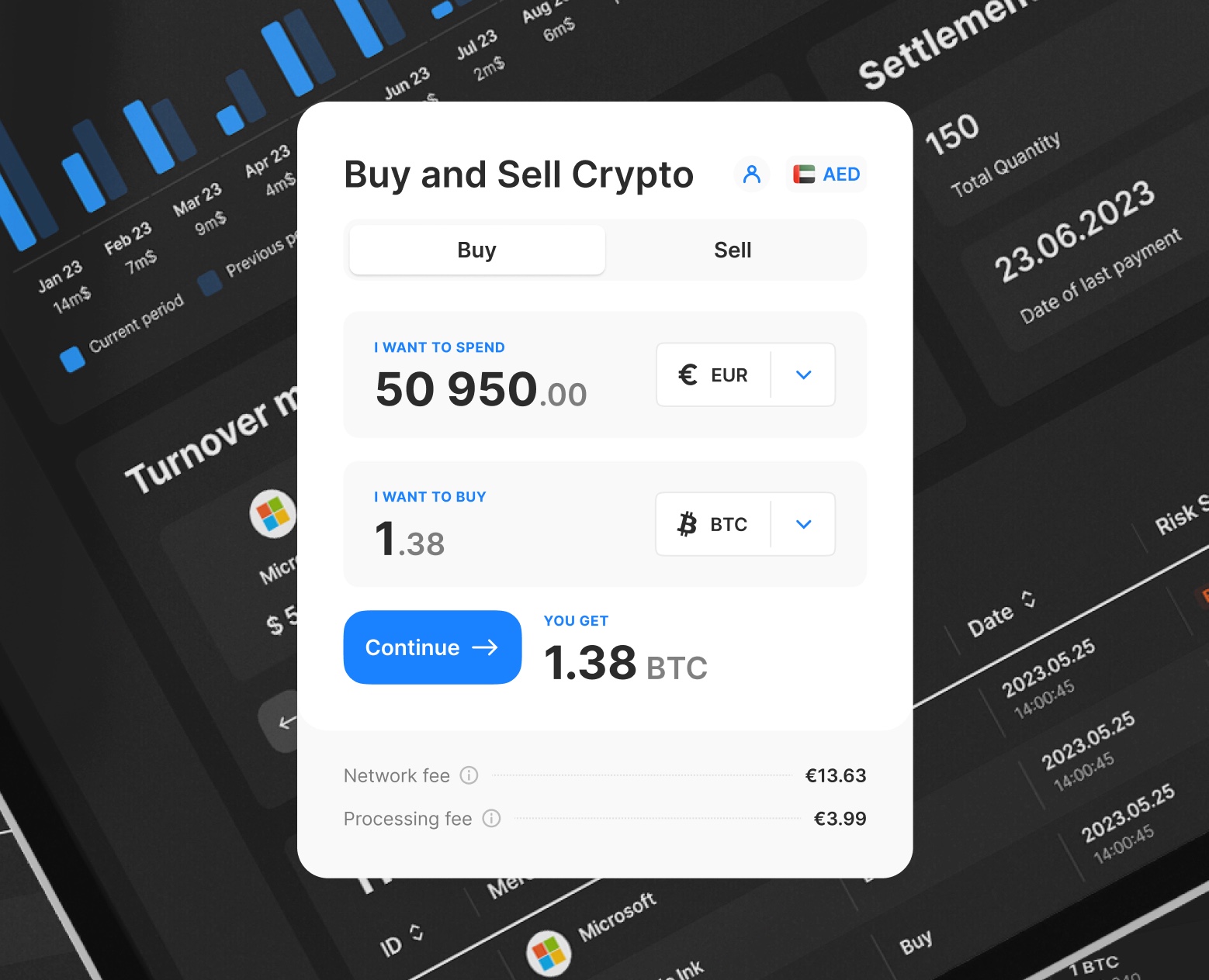 Виджет для обмена  и покупки крипты — Интерфейсы на Dprofile
