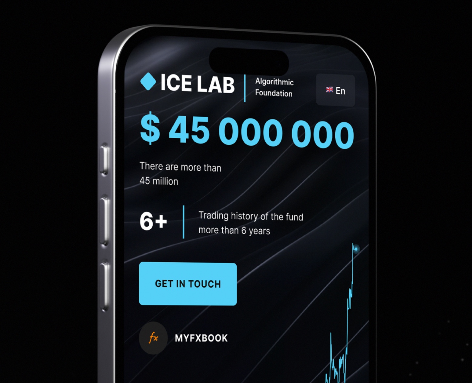 Посадочная страница  для торговой стратегии — Интерфейсы на Dprofile