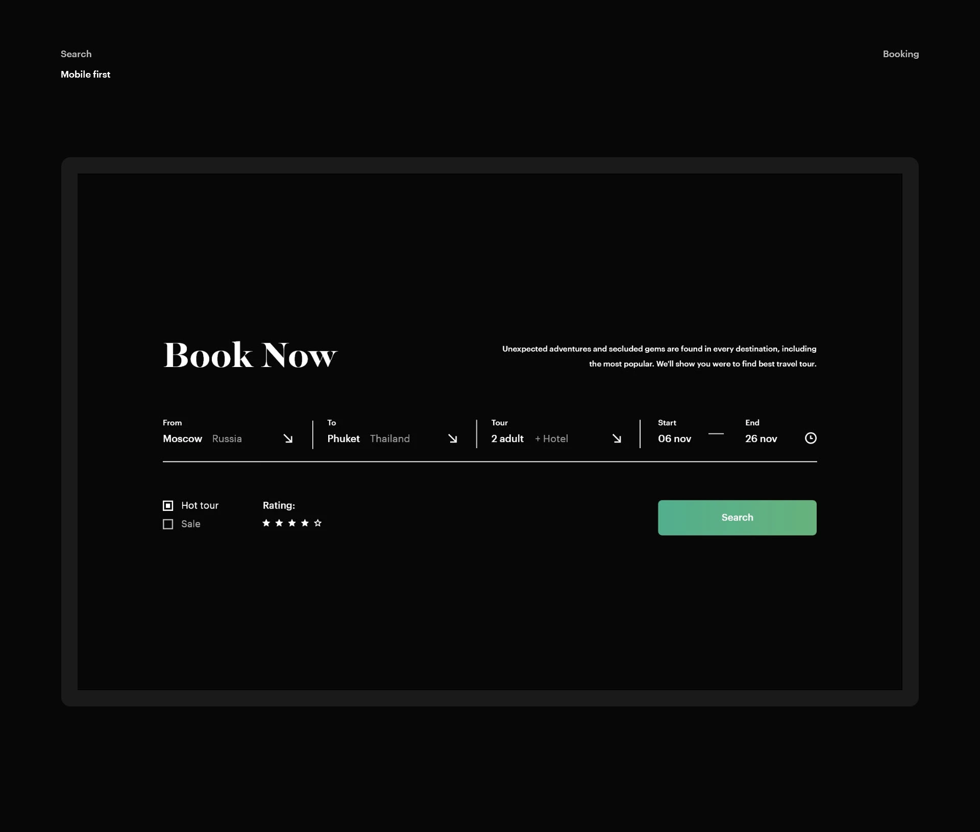Travel Agency — Изображение №4 — Интерфейсы на Dprofile