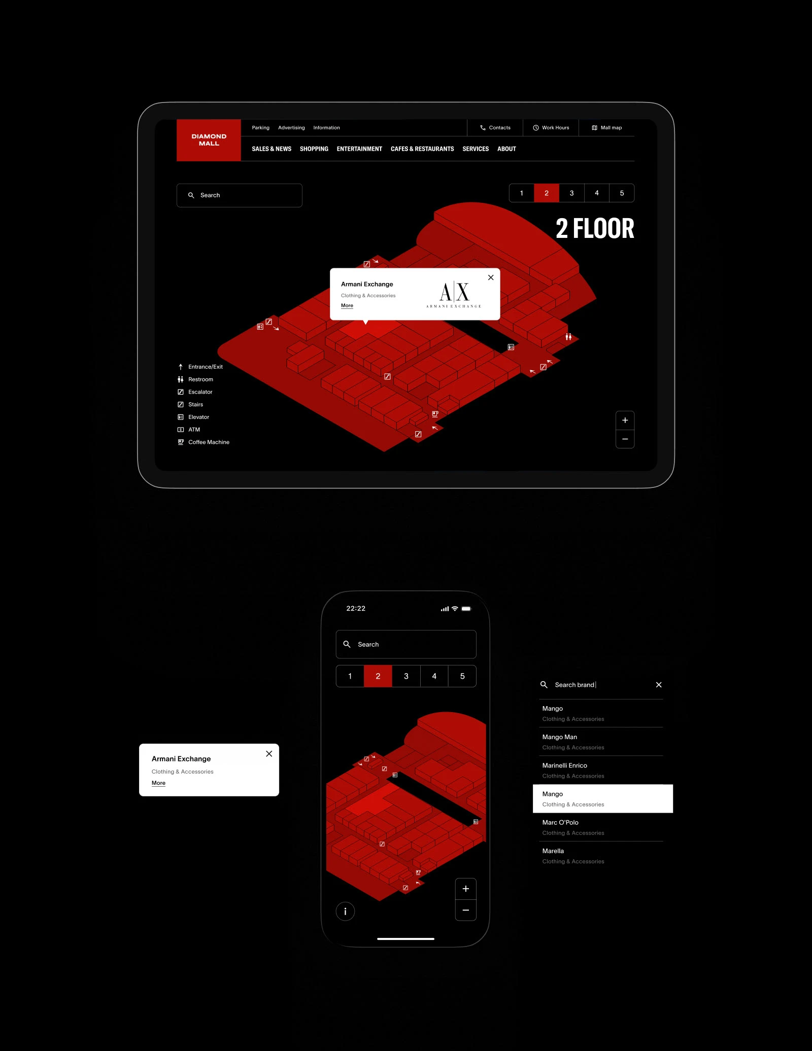 Diamond Mall — Изображение №4 — Интерфейсы, Анимация на Dprofile