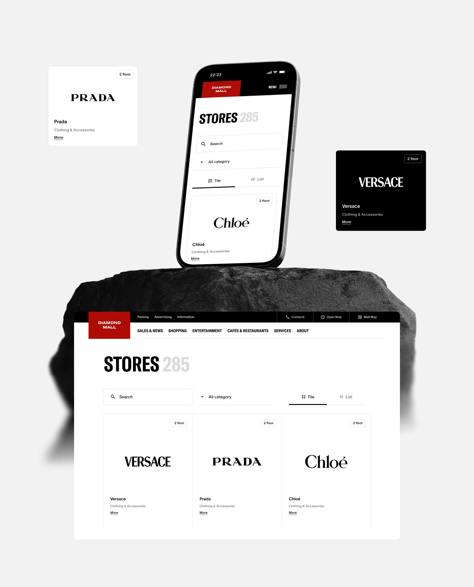 Diamond Mall — Изображение №2 — Интерфейсы, Анимация на Dprofile