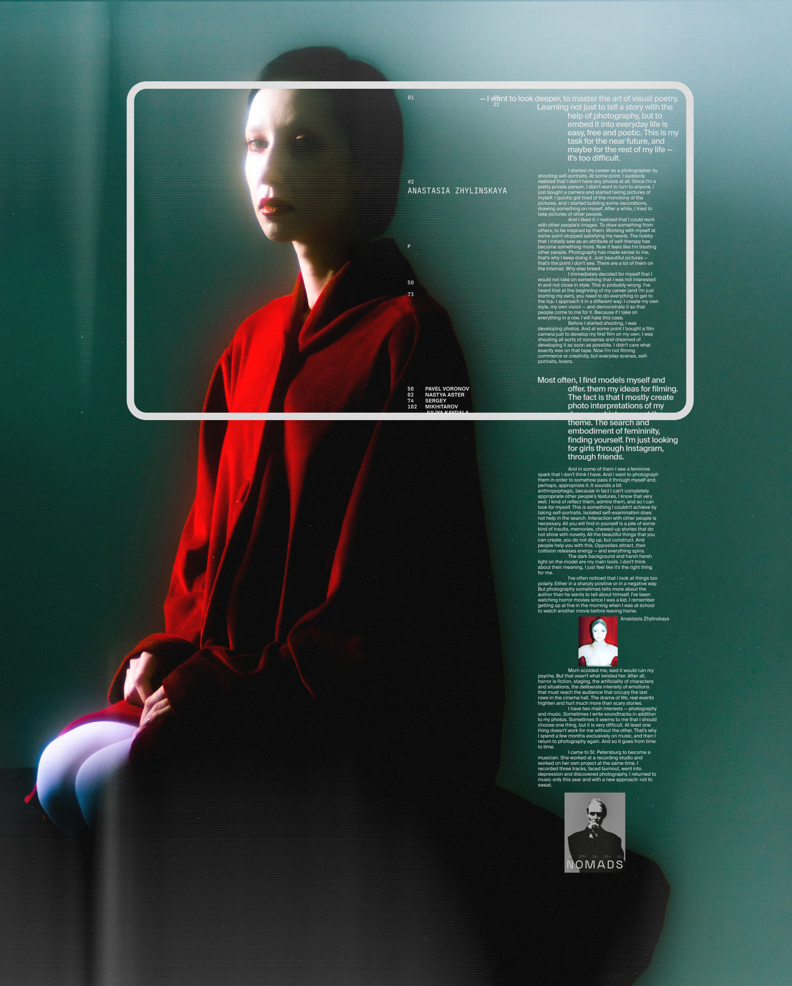 Nomads magazine website — Изображение №5 — Интерфейсы, Анимация на Dprofile