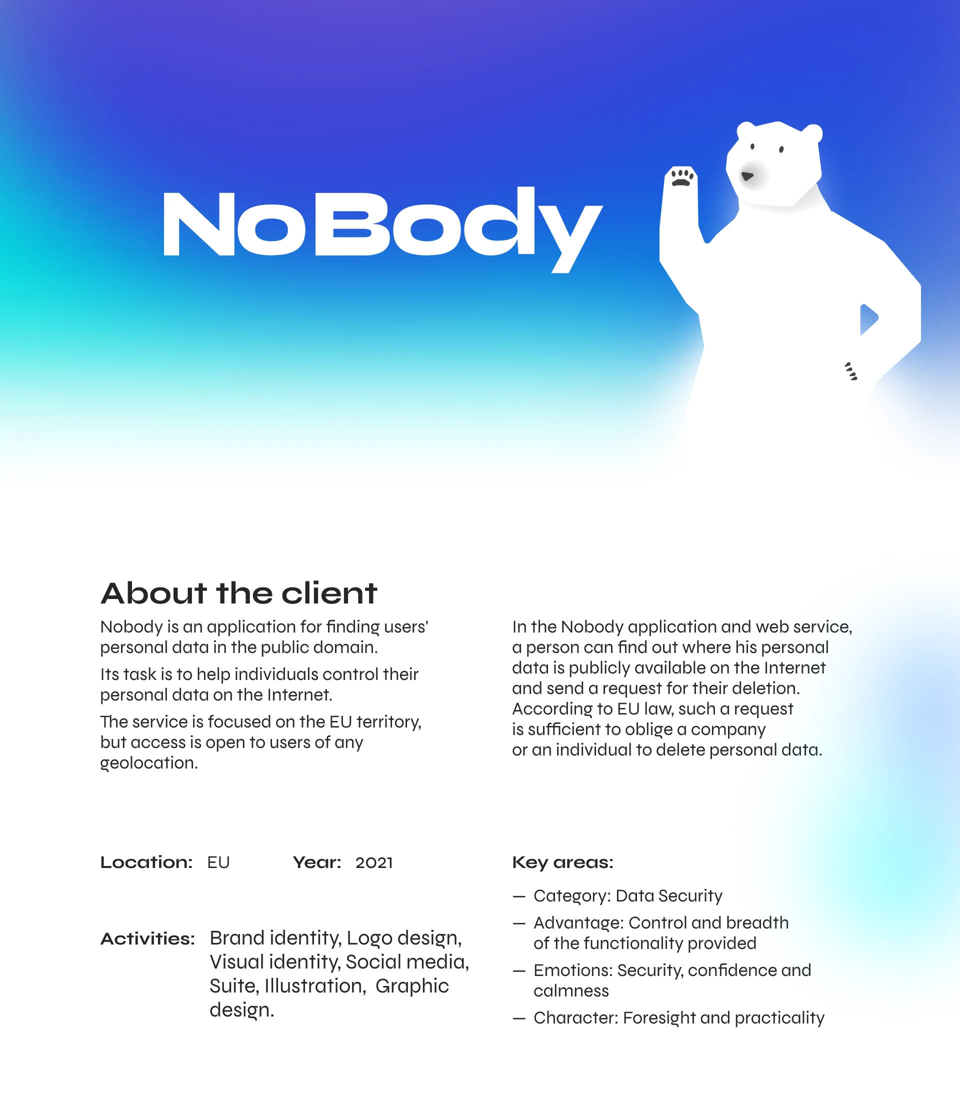 NoBody Design of the personal data protection service — Изображение №1 — Брендинг на Dprofile