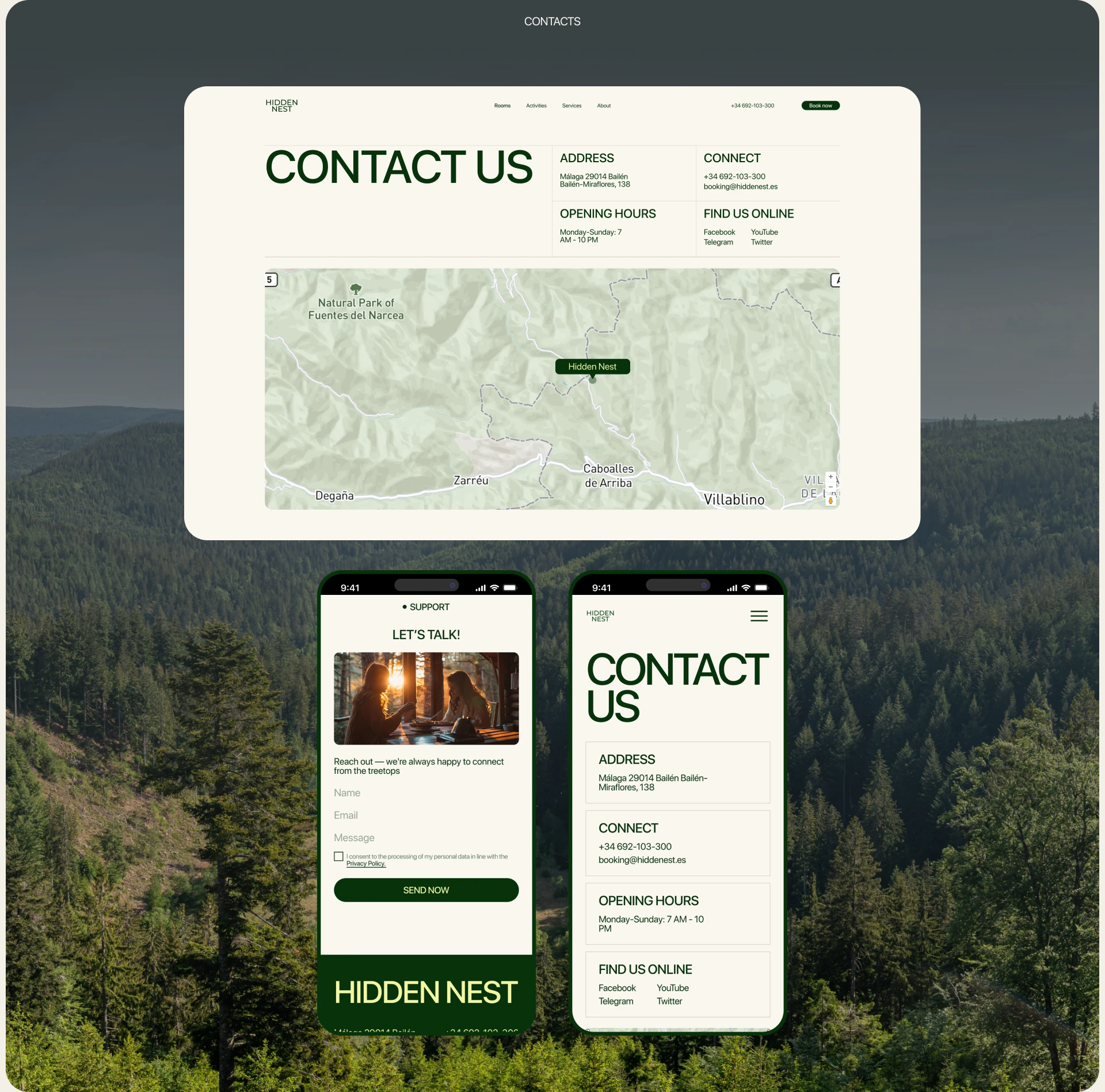 HIDDEN NEST | corporate website — Изображение №12 — Интерфейсы на Dprofile