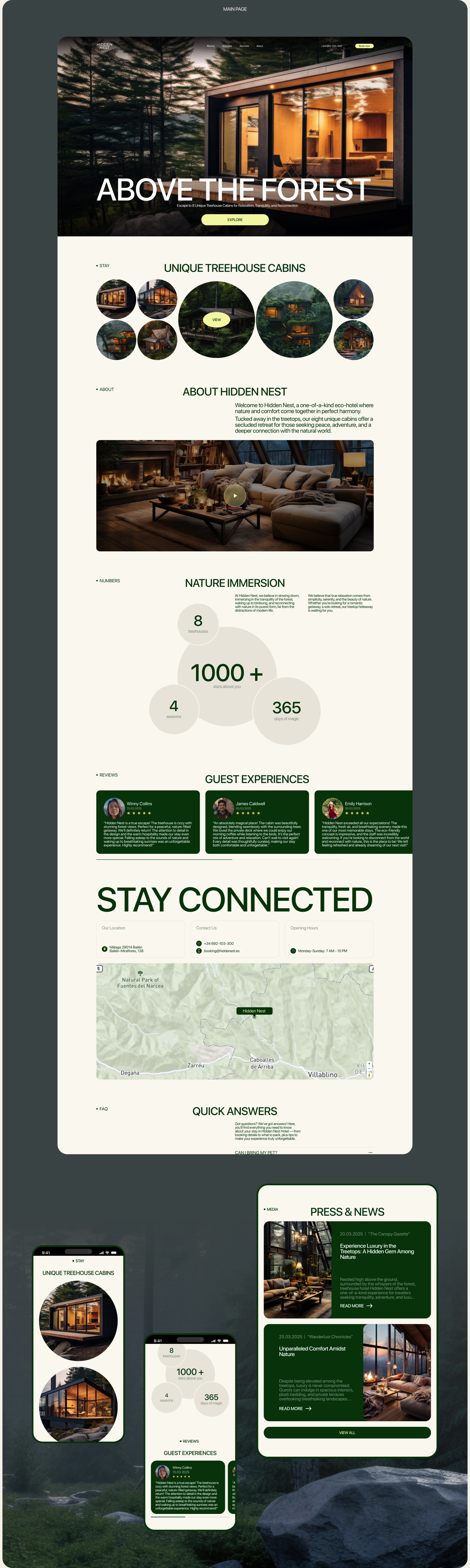HIDDEN NEST | corporate website — Изображение №2 — Интерфейсы на Dprofile