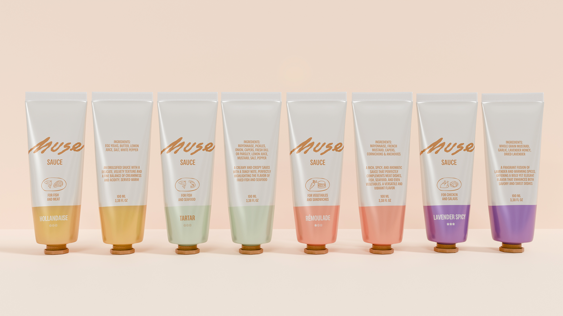 MUSE SAUCE. Упаковка соусов — Изображение №14 — Брендинг, Графика на Dprofile