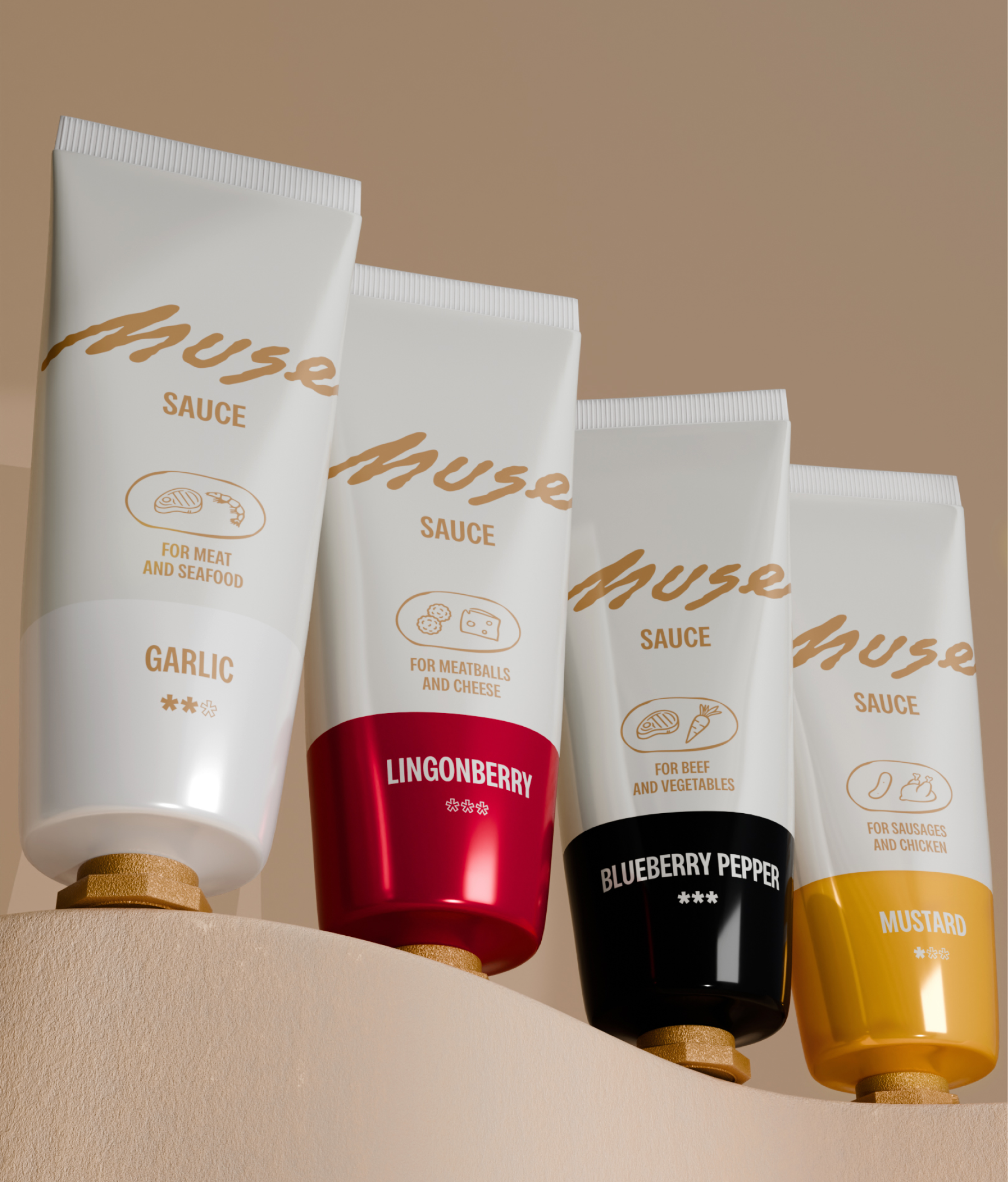 MUSE SAUCE. Упаковка соусов — Изображение №16 — Брендинг, Графика на Dprofile