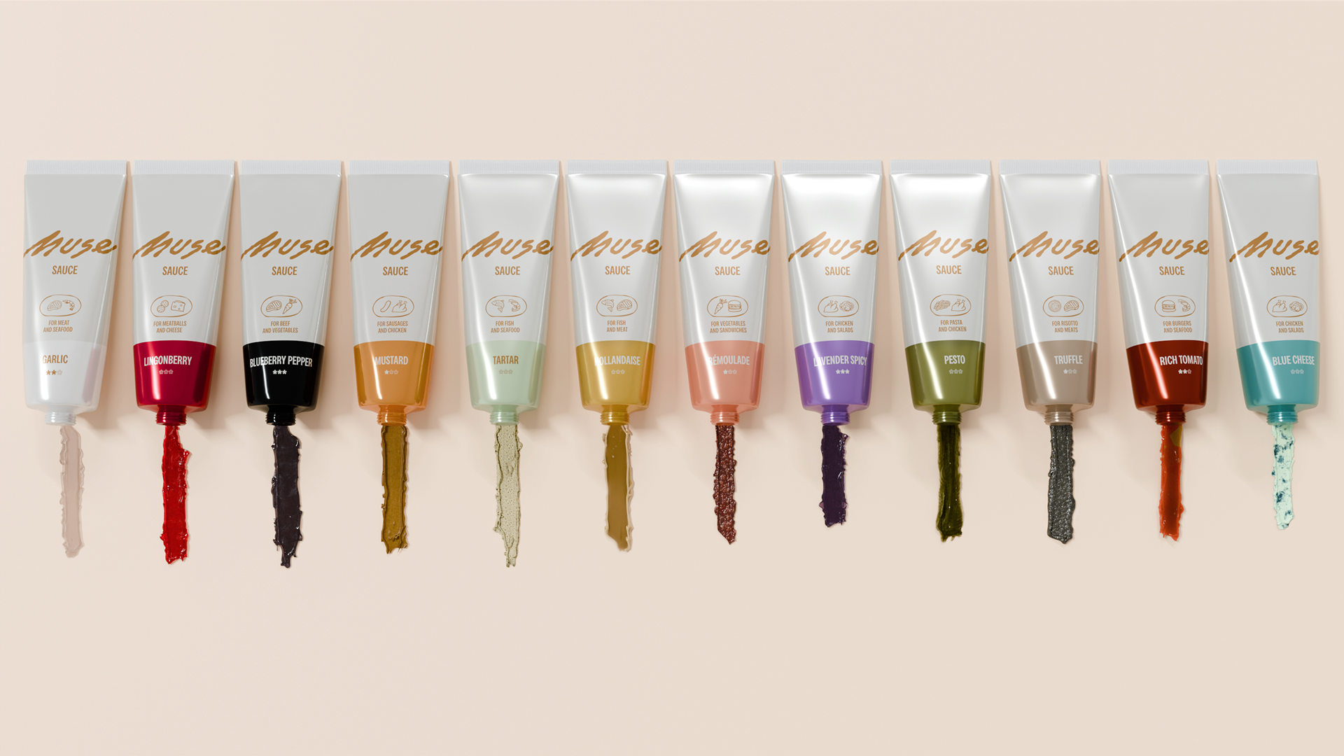 MUSE SAUCE. Упаковка соусов — Изображение №12 — Брендинг, Графика на Dprofile