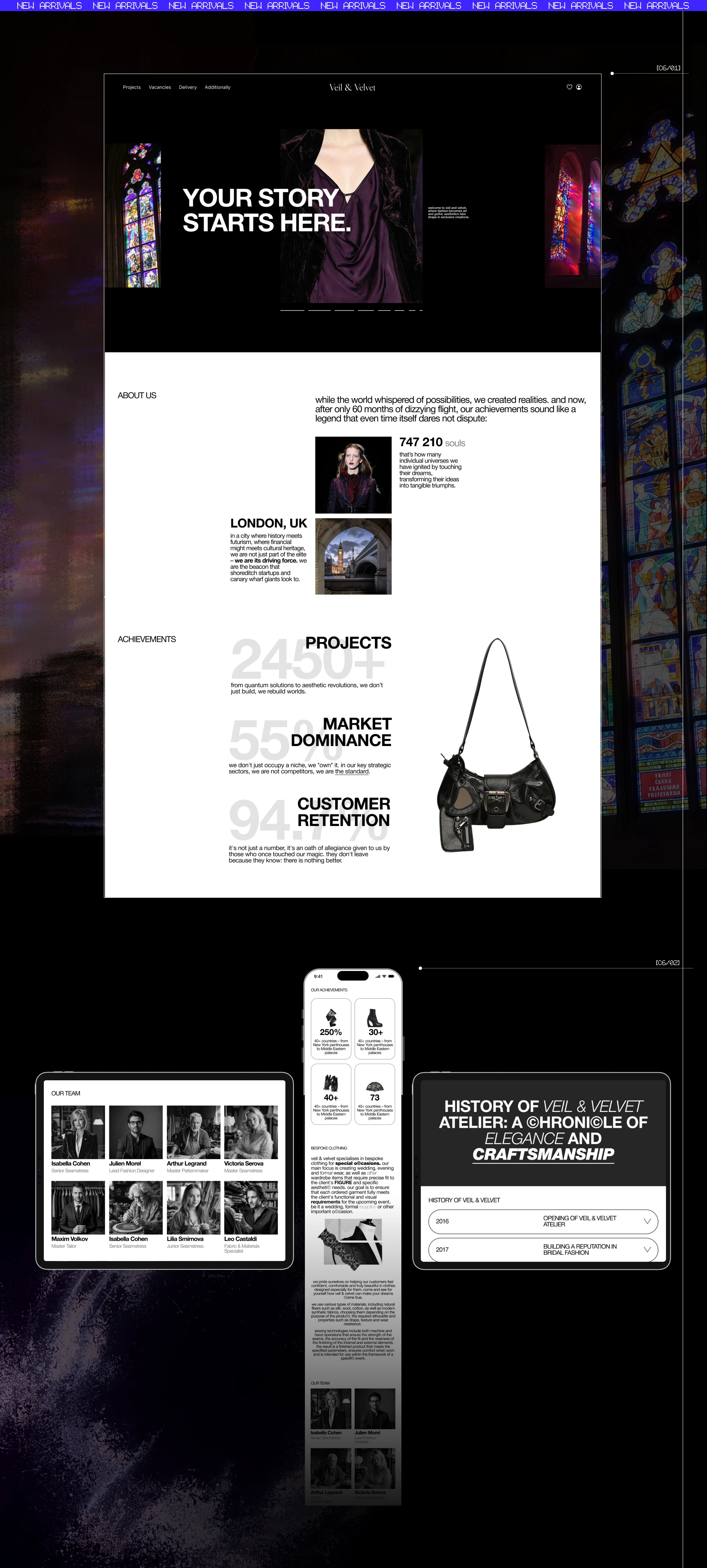 Veil & Velvet | Website — Изображение №10 — Интерфейсы, Брендинг на Dprofile