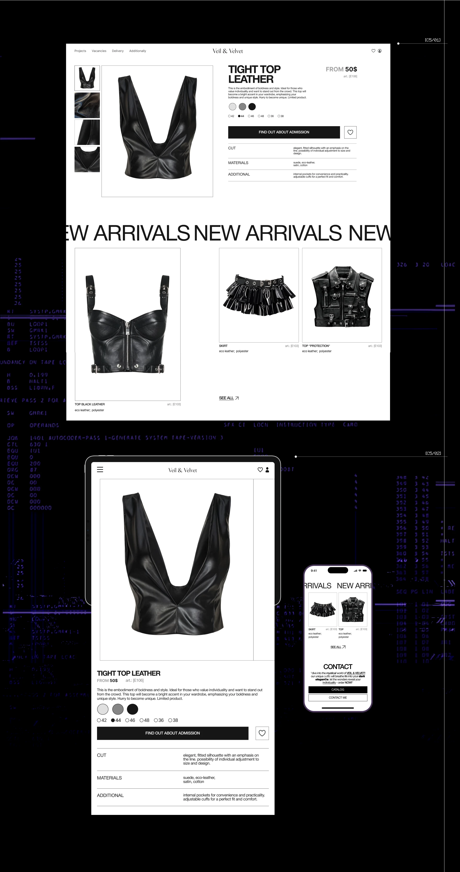 Veil & Velvet | Website — Изображение №8 — Интерфейсы, Брендинг на Dprofile