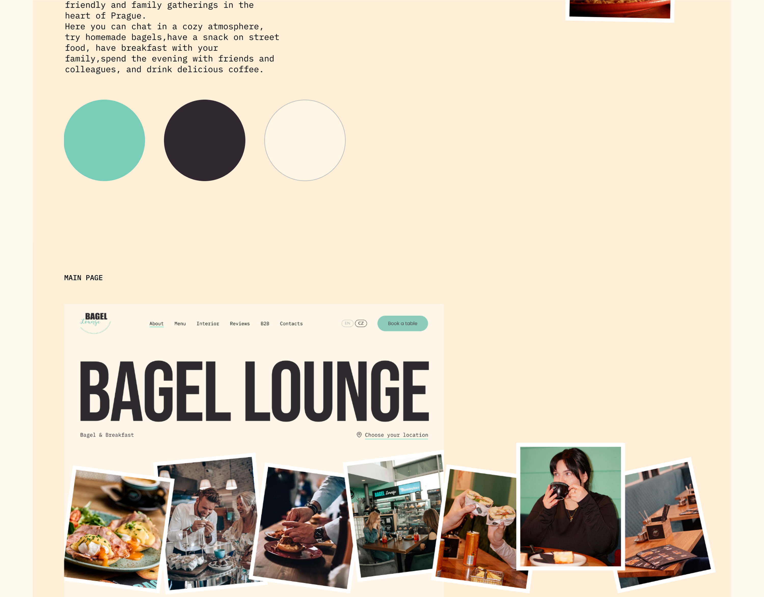 Bagel Lounge | Кафе — Изображение №2 — Интерфейсы, Брендинг на Dprofile