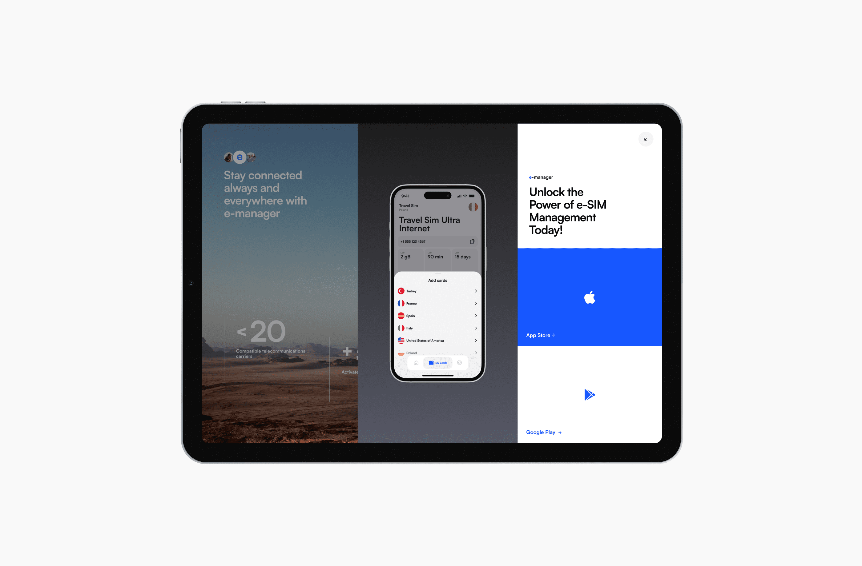 Mobile app & Promo website | E-SIM APP — Изображение №11 — Интерфейсы на Dprofile